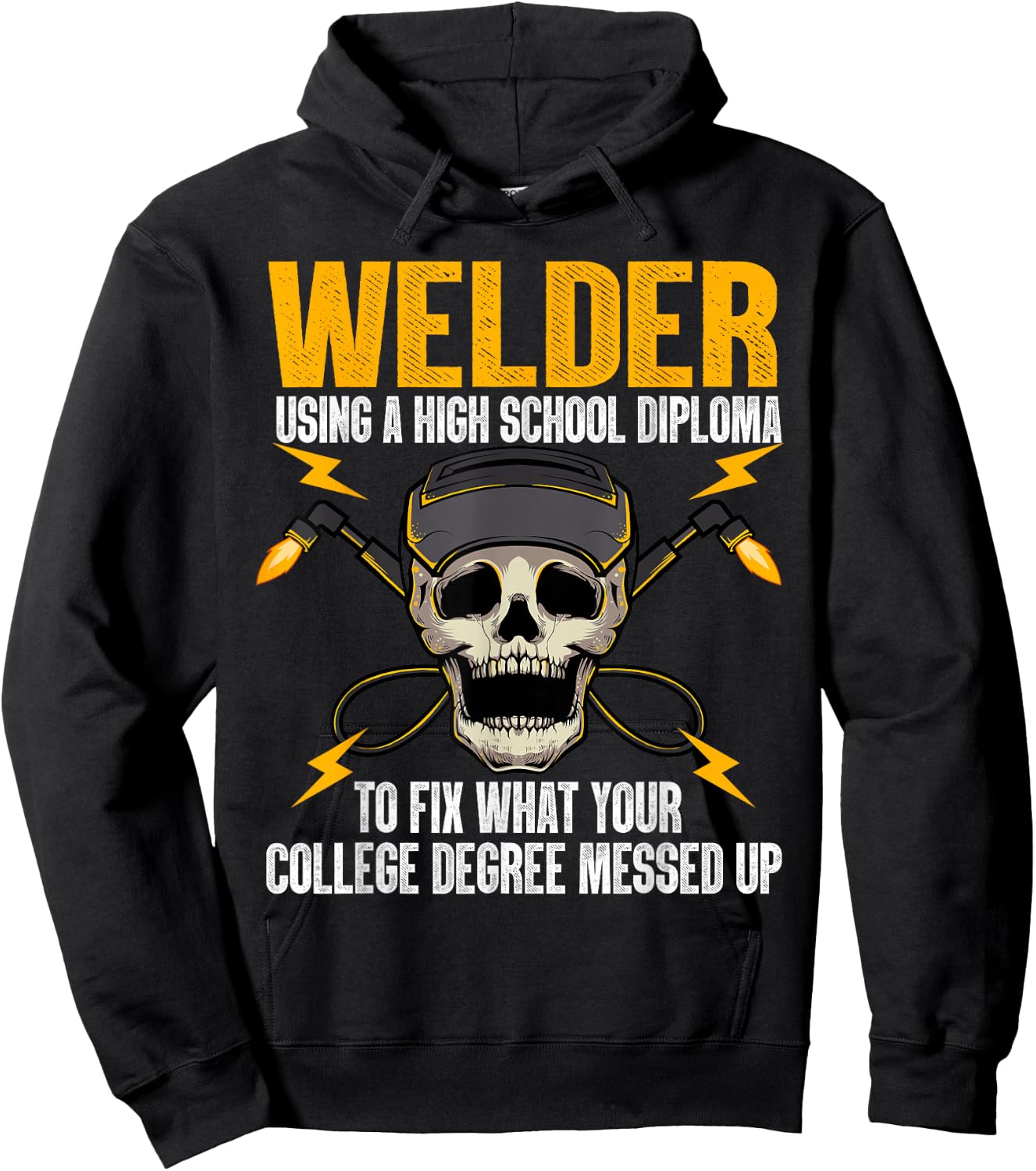 Funny Welder Art Women Steel Welding MIG/TIG Welder Hoodie - Hoodie | Black