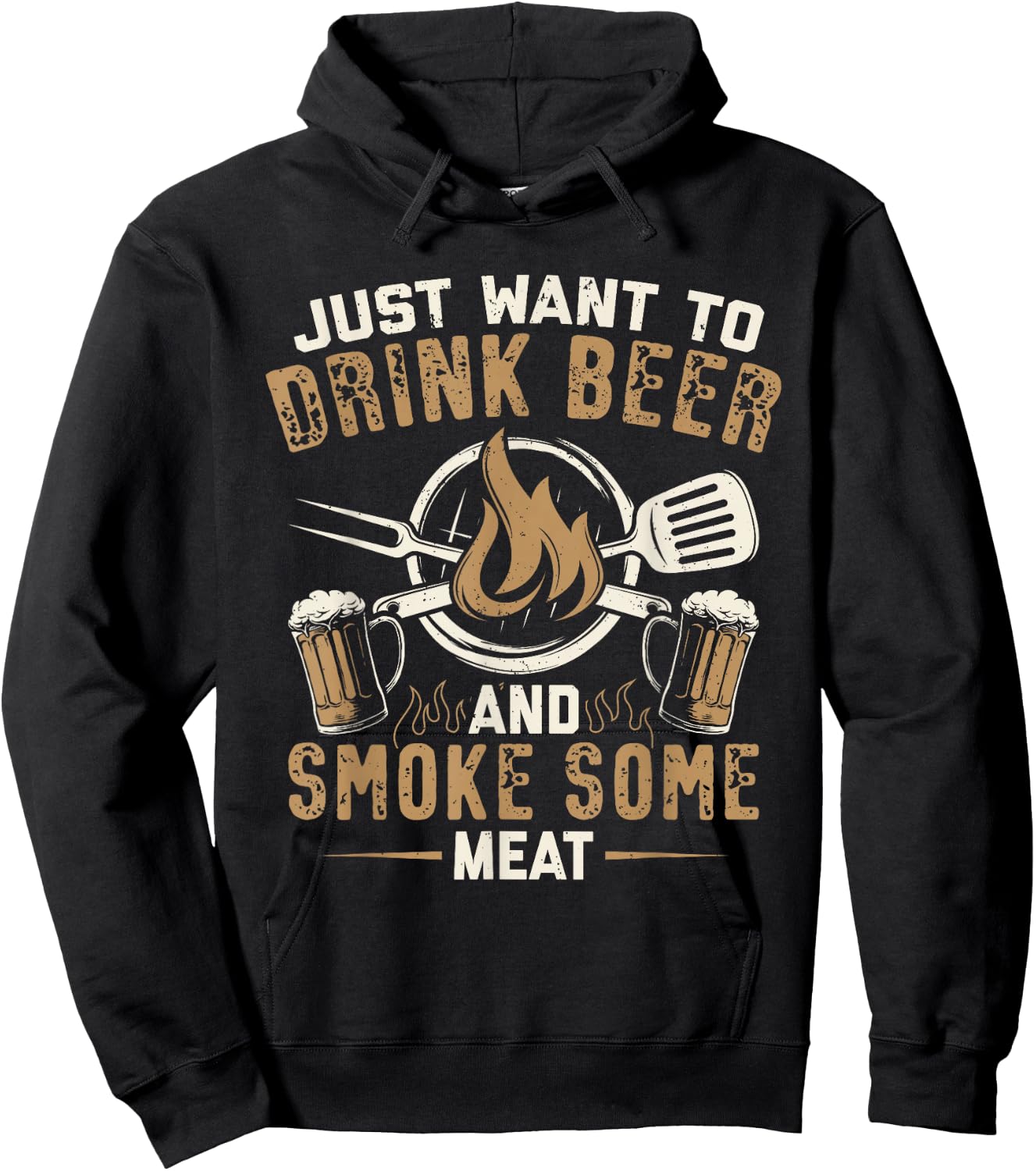 Funny BBQ Grill Chef Grilling Master Barbecue Lover BBQ Hoodie - Hoodie | Black