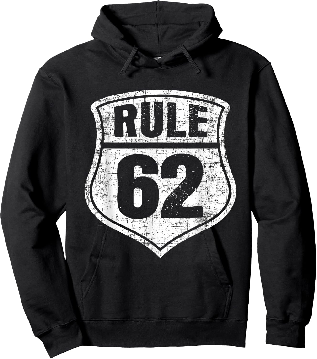 Rule 62 - Sobriety Anniversary Recovery Sober AA NA Hoodie - Hoodie | Black