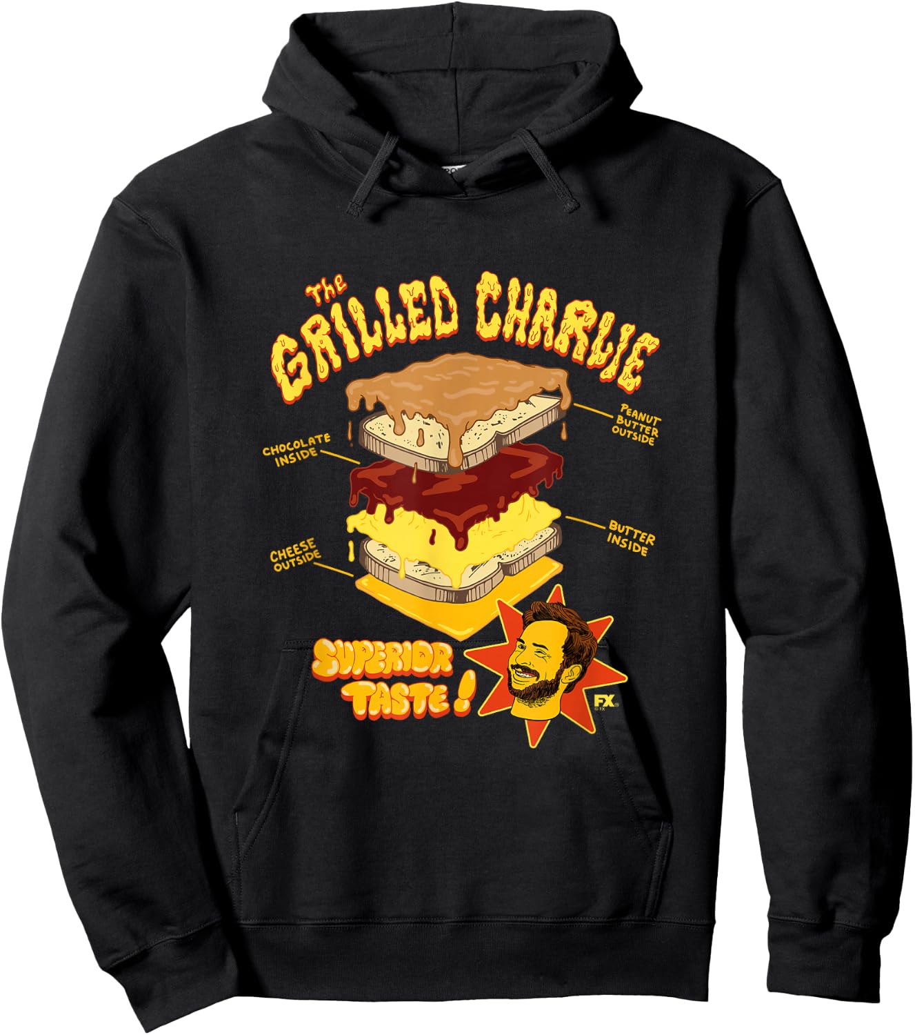 It's Always Sunny in Philadelphia Grilled Charlie Hoodie - Hoodie | Black