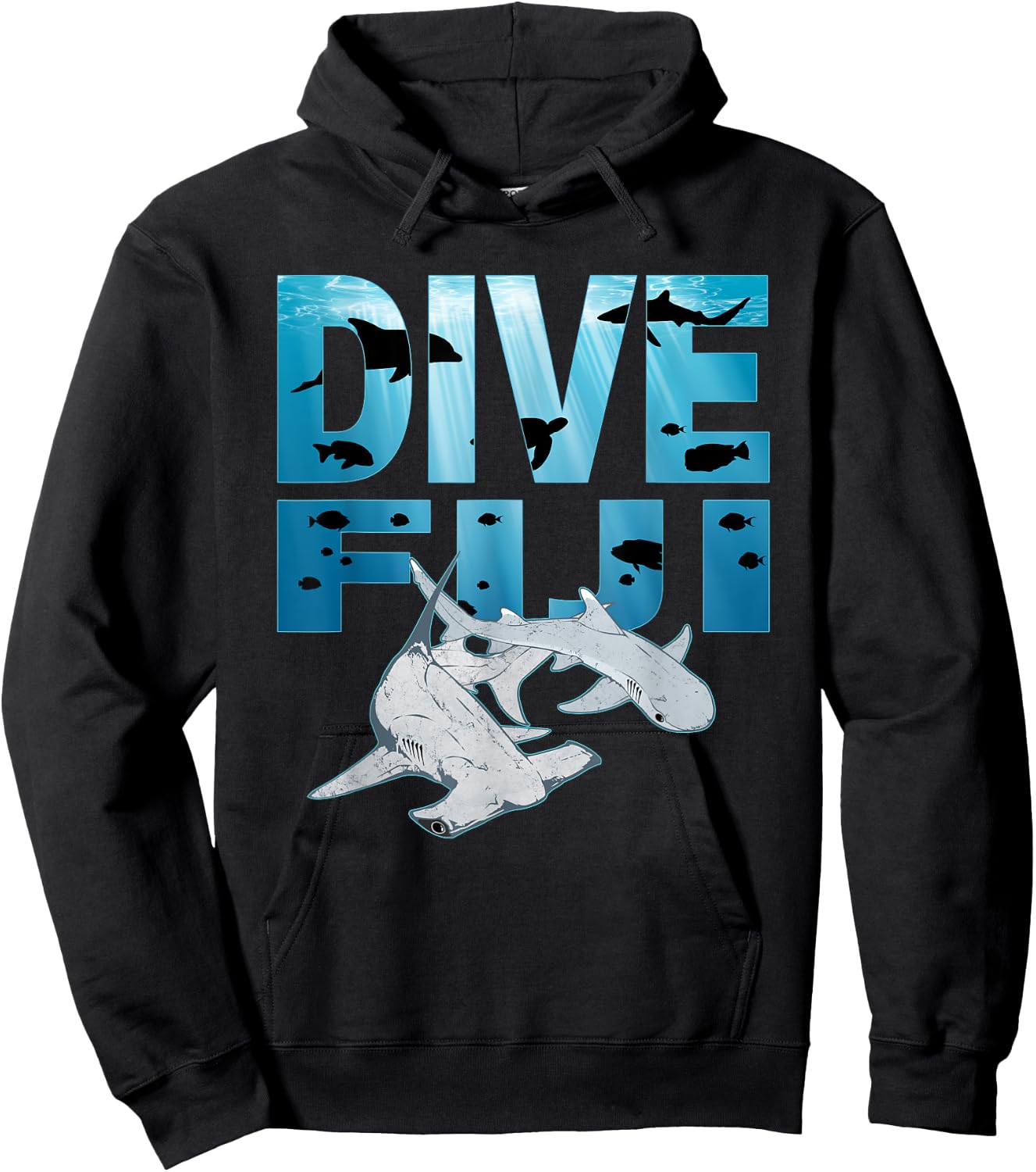 Hammerhead Shark and Whitetip Dive Fiji Hammerhead Hoodie - Hoodie | Black