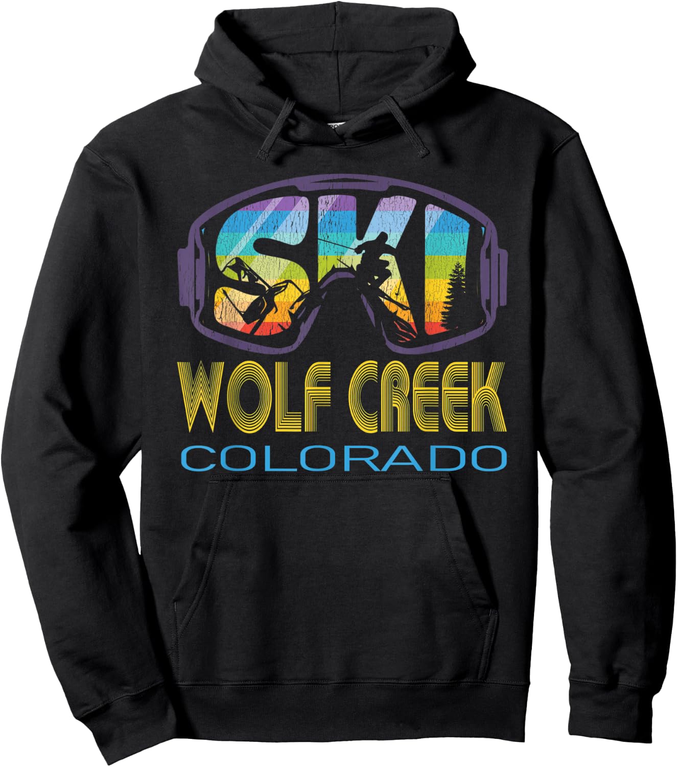Ski Wolf Creek Colorado Skiing Vacation Hoodie - Hoodie | Black