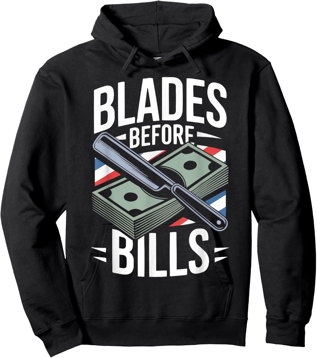 Barber Scissors Haircut Barbershop Hairstylist Hairdresser Hoodie - Hoodie | Black