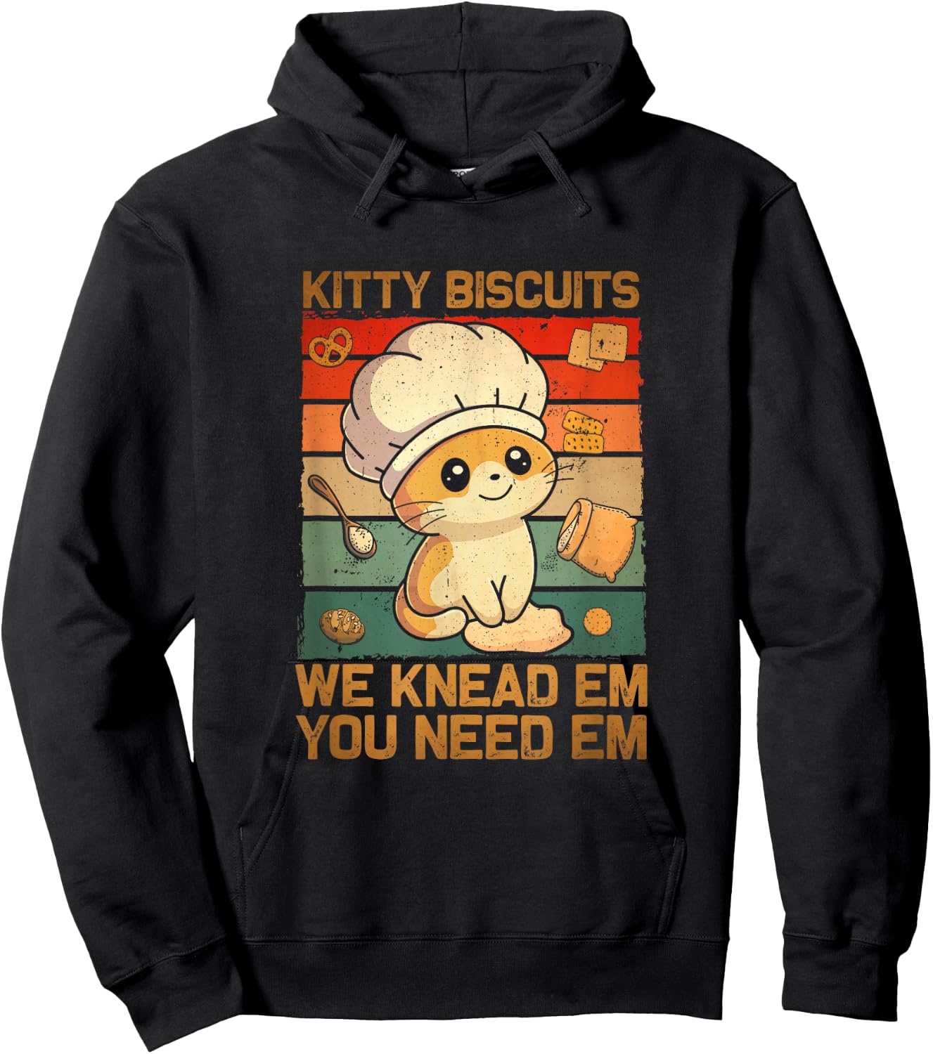 Kitty Biscuits We Knead Em You Need Em Baking Cat Lover Hoodie - Hoodie | Black