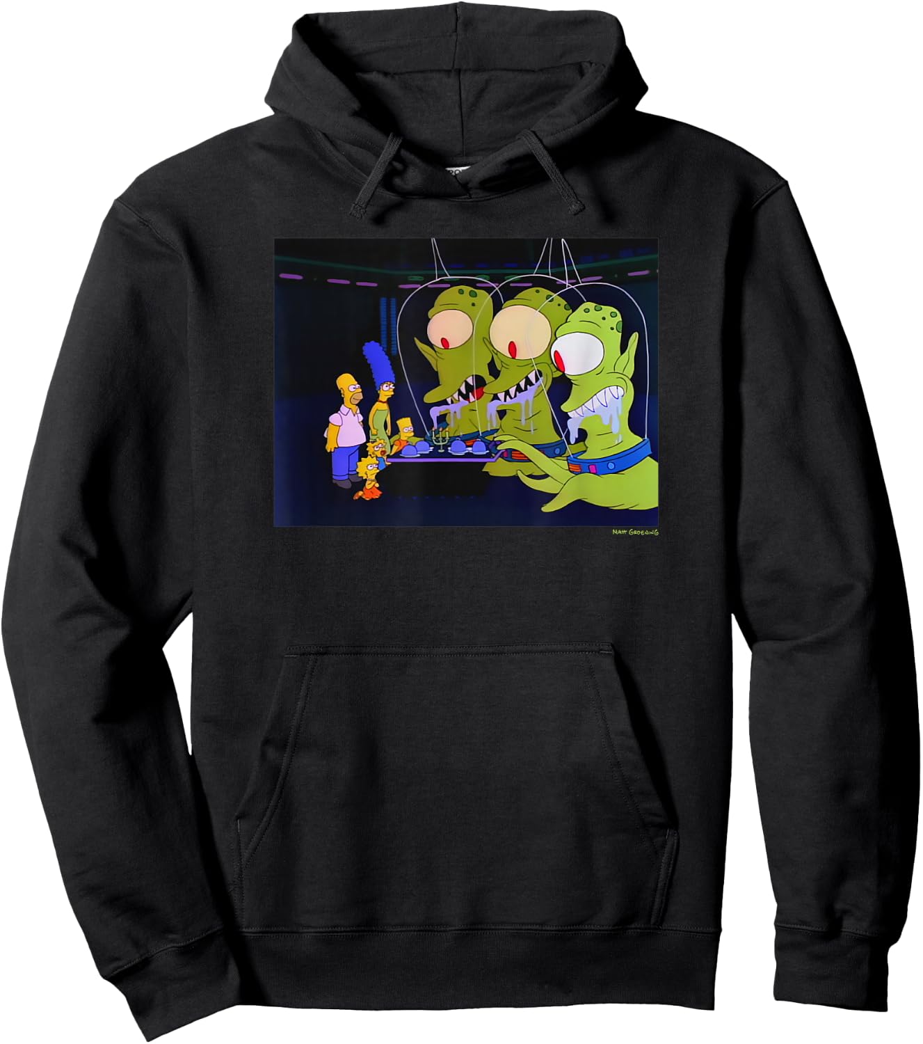 The Simpsons Treehouse Of Horror Alien Halloween V-2 Hoodie - Hoodie | Black