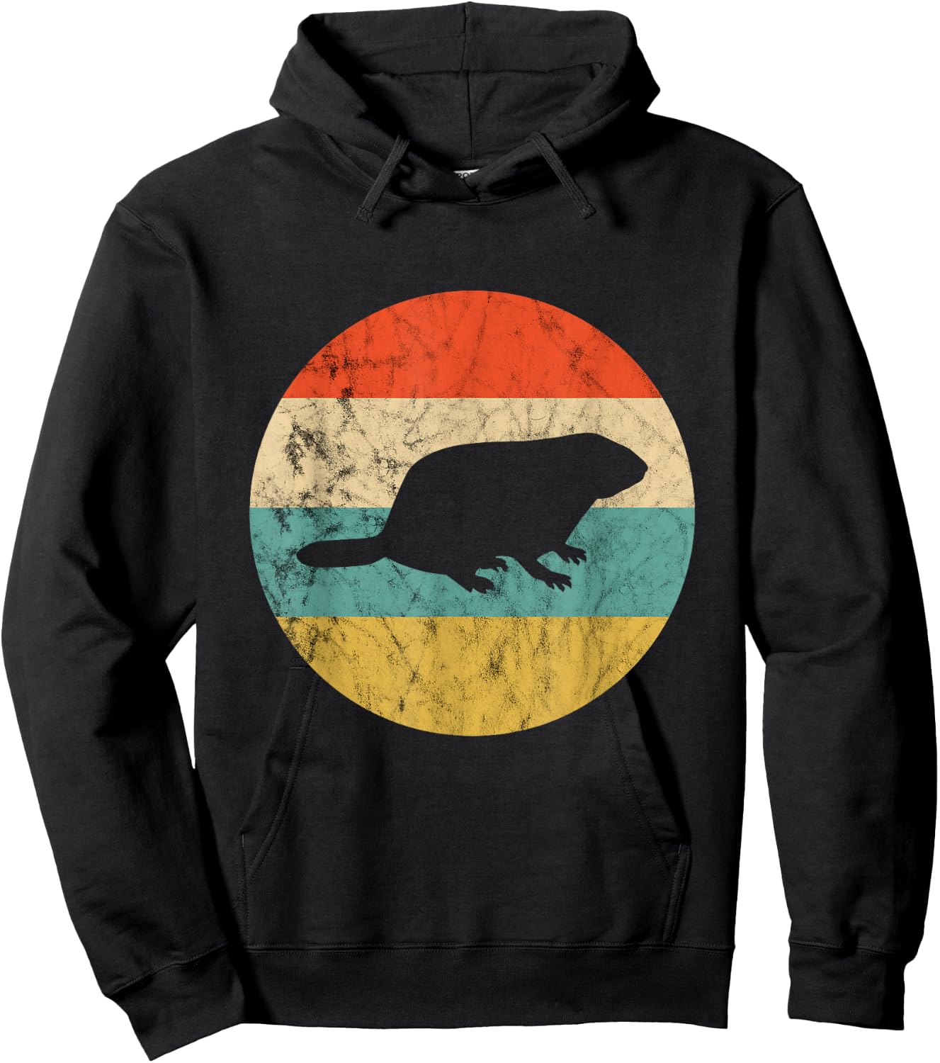 Rodent Retro Vintage Sunset Marmot Ground Squirrel Rodent Hoodie - Hoodie | Black