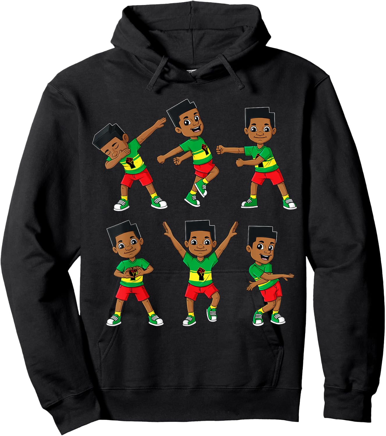 Dancing Black King Juneteenth Dance Challenge Boys Kids Teen Hoodie - Hoodie | Black