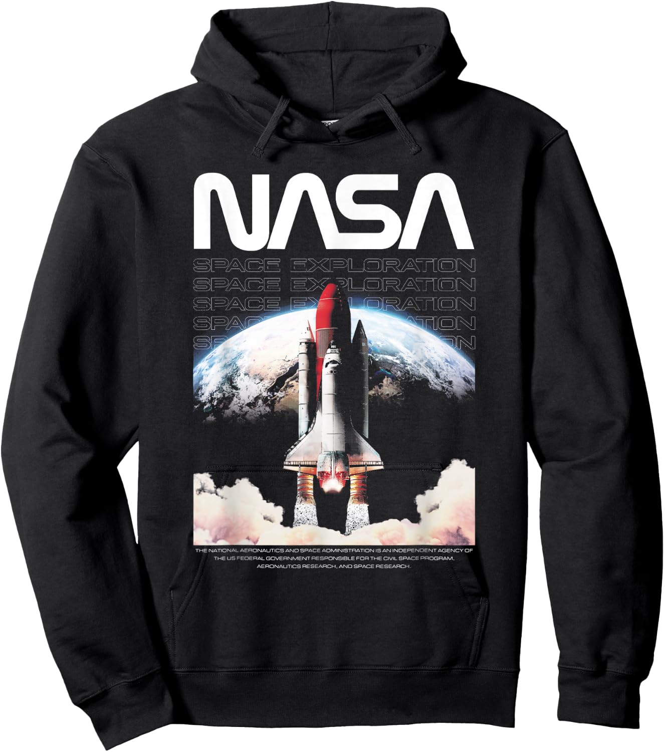 NASA Shuttle Takeoff Space Exploration Hoodie - Hoodie | Black