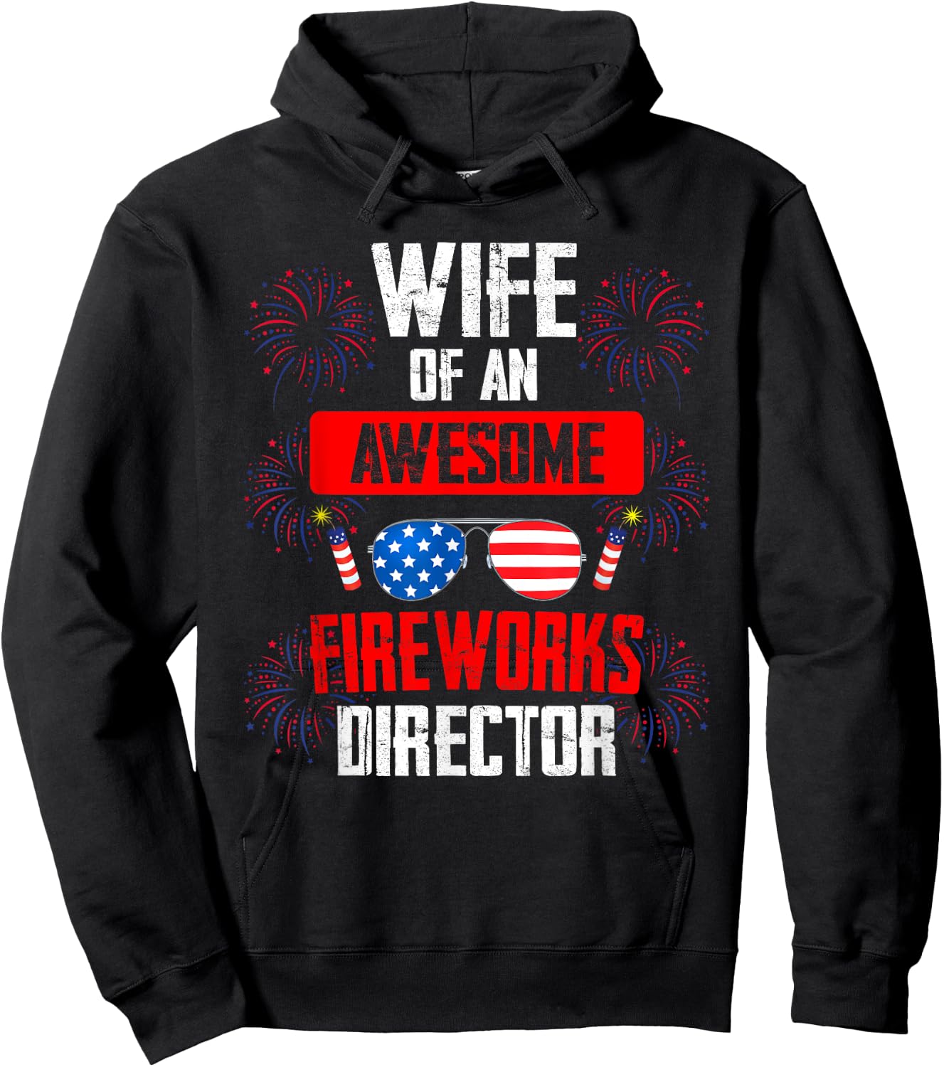 wife of an awesome fireworks director Assistant firework Hoodie - Hoodie | Black
