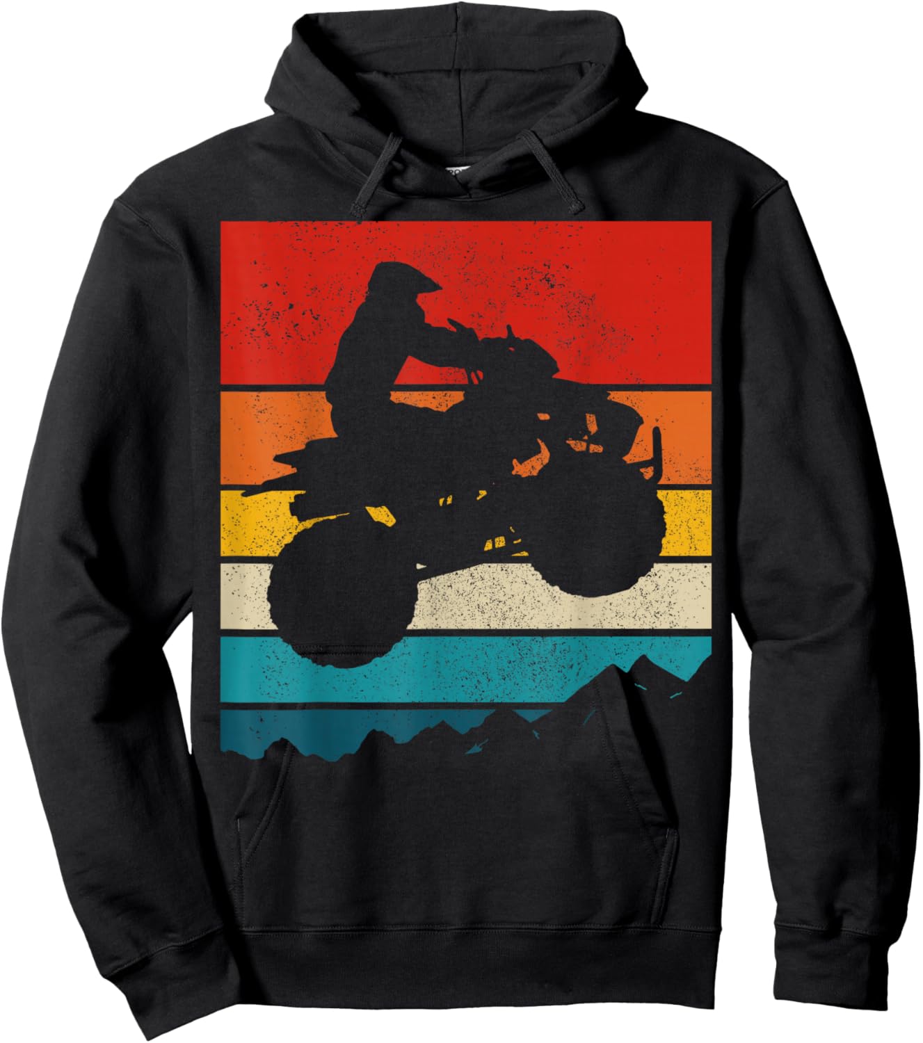 ATV Quad Bike Vintage Gift Hoodie - Hoodie | Black
