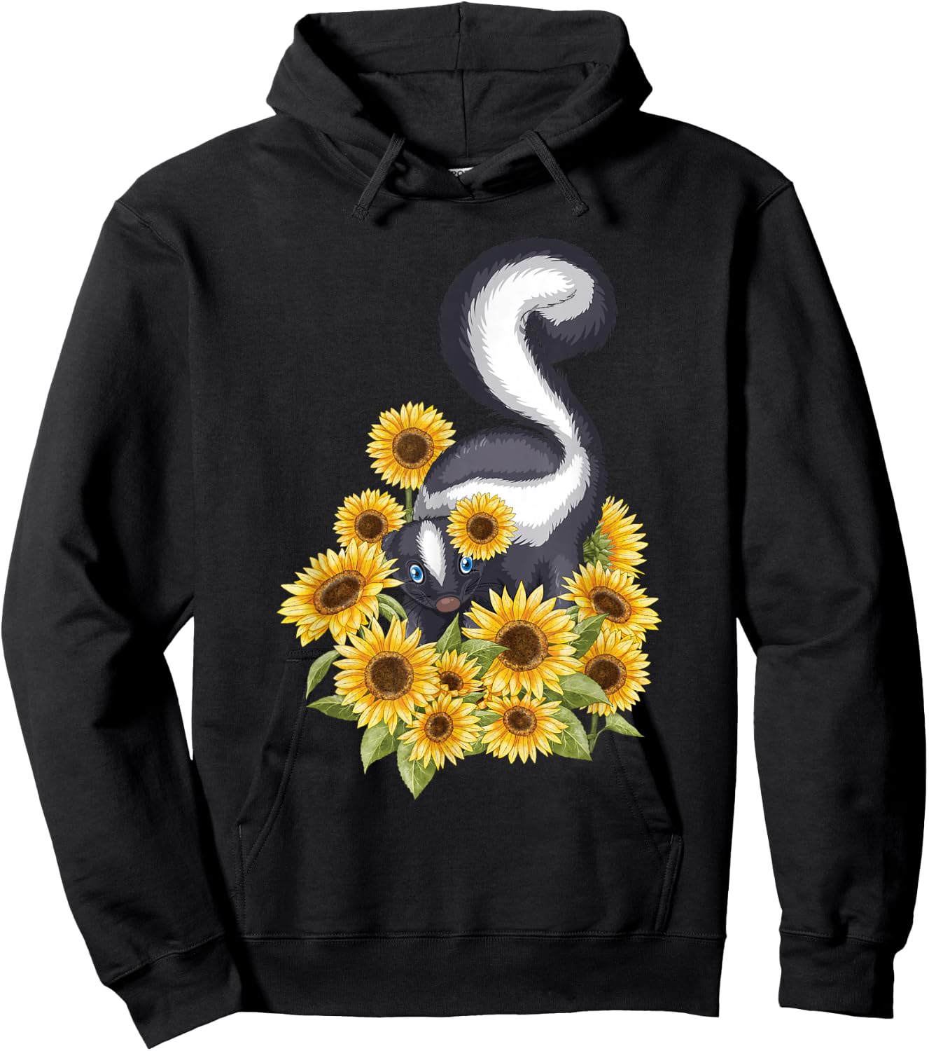 Sunflower Skunk - Pet Lover Zookeeper Zoologist Veterinarian Hoodie - Hoodie | Black