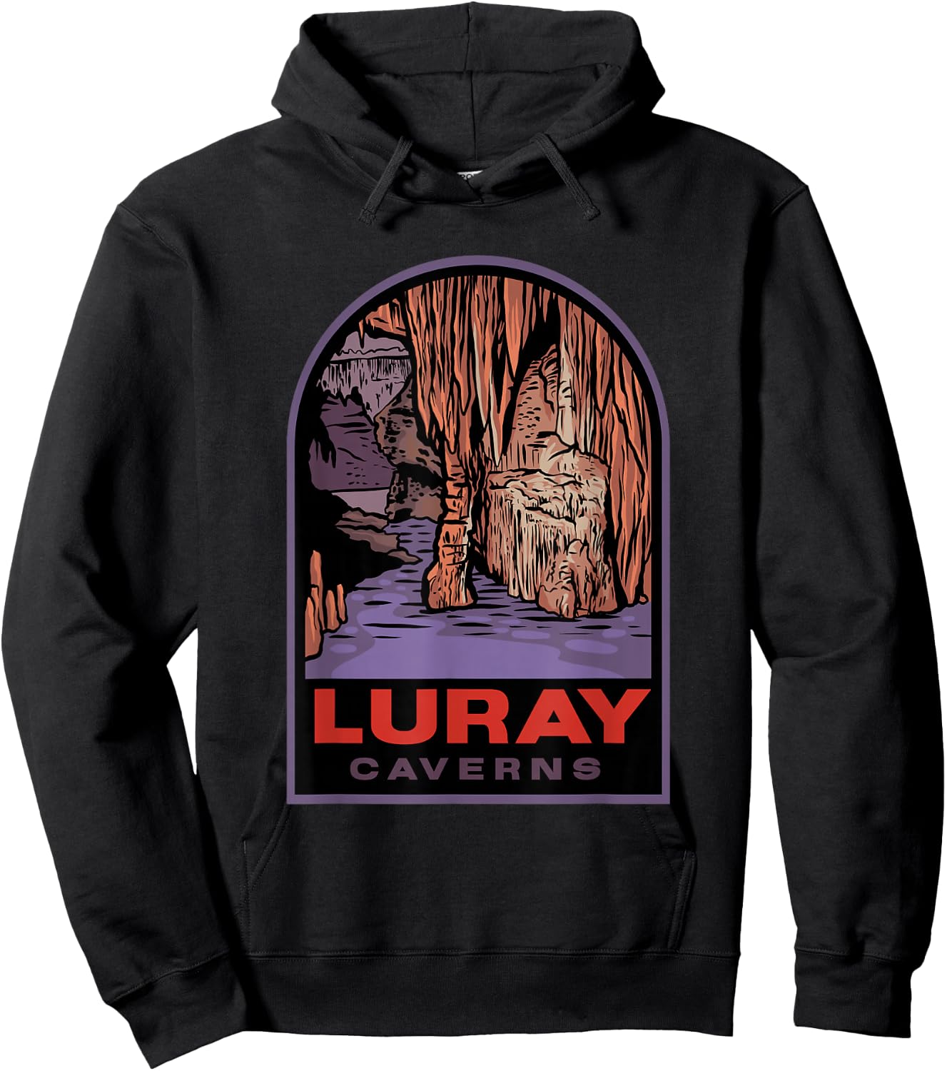 Luray Caverns Virginia Badge Hoodie - Hoodie | Black