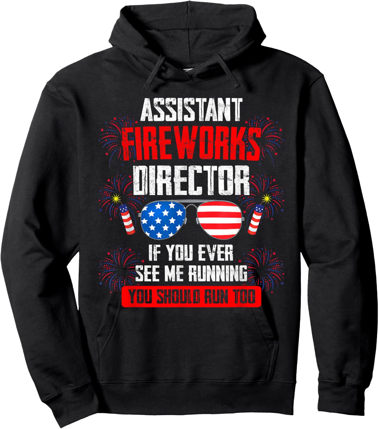 Assistant fireworks director if you see Assistant firework Hoodie - Hoodie | Black