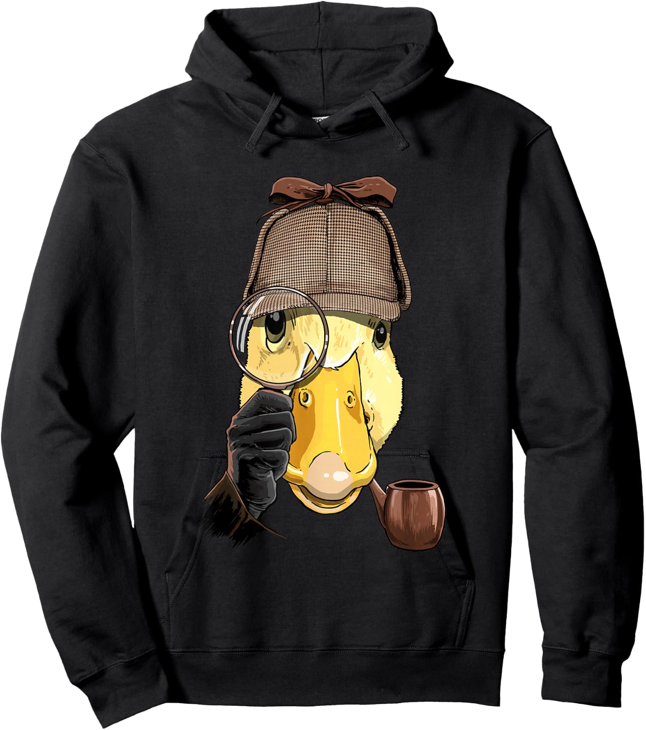 Duck Detective Farmer Duck Farm Animal Lover Hoodie - Hoodie | Black