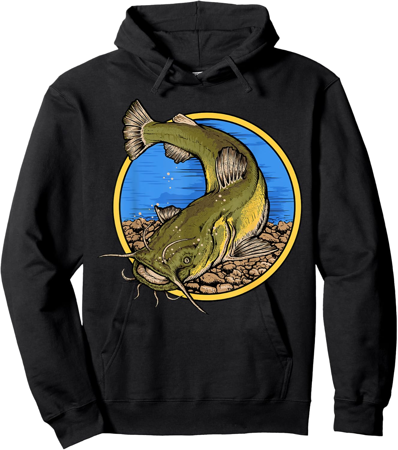 Flathead Catfish Fishing Hoodie - Hoodie | Black
