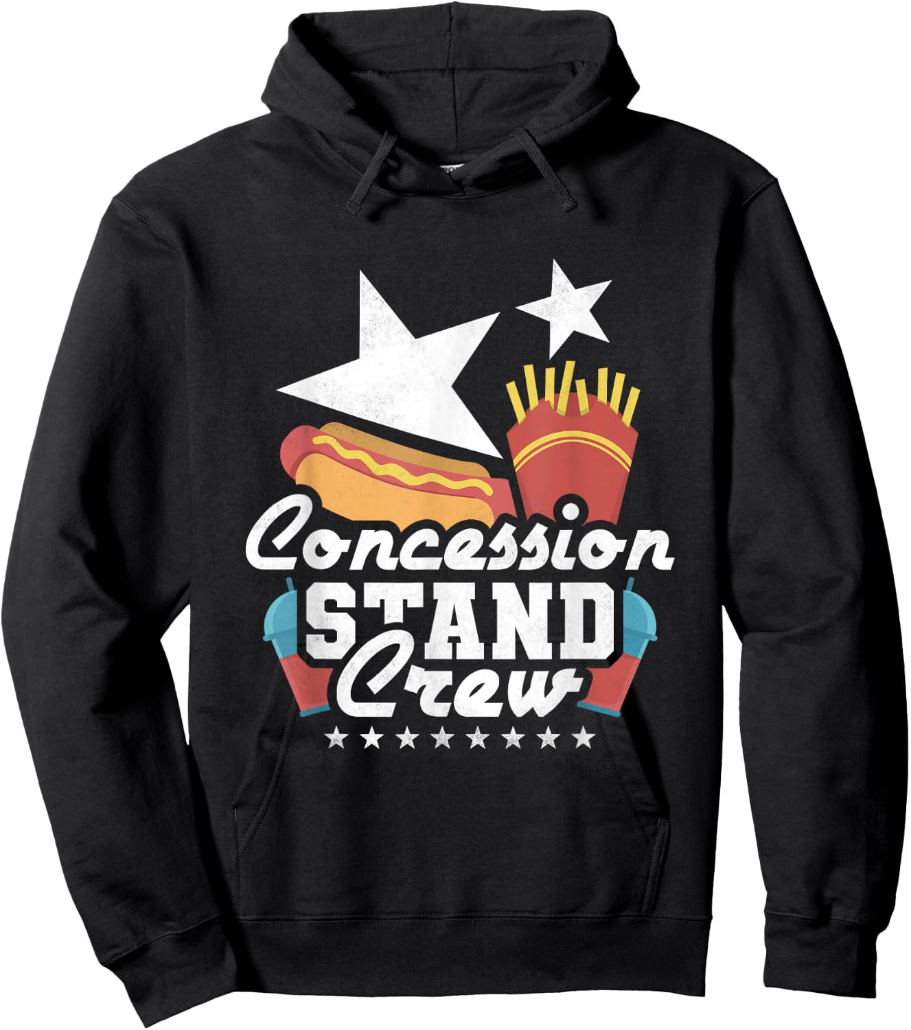 Concession Stand Crew, BBQ Hot Dog Hoodie - Hoodie | Black