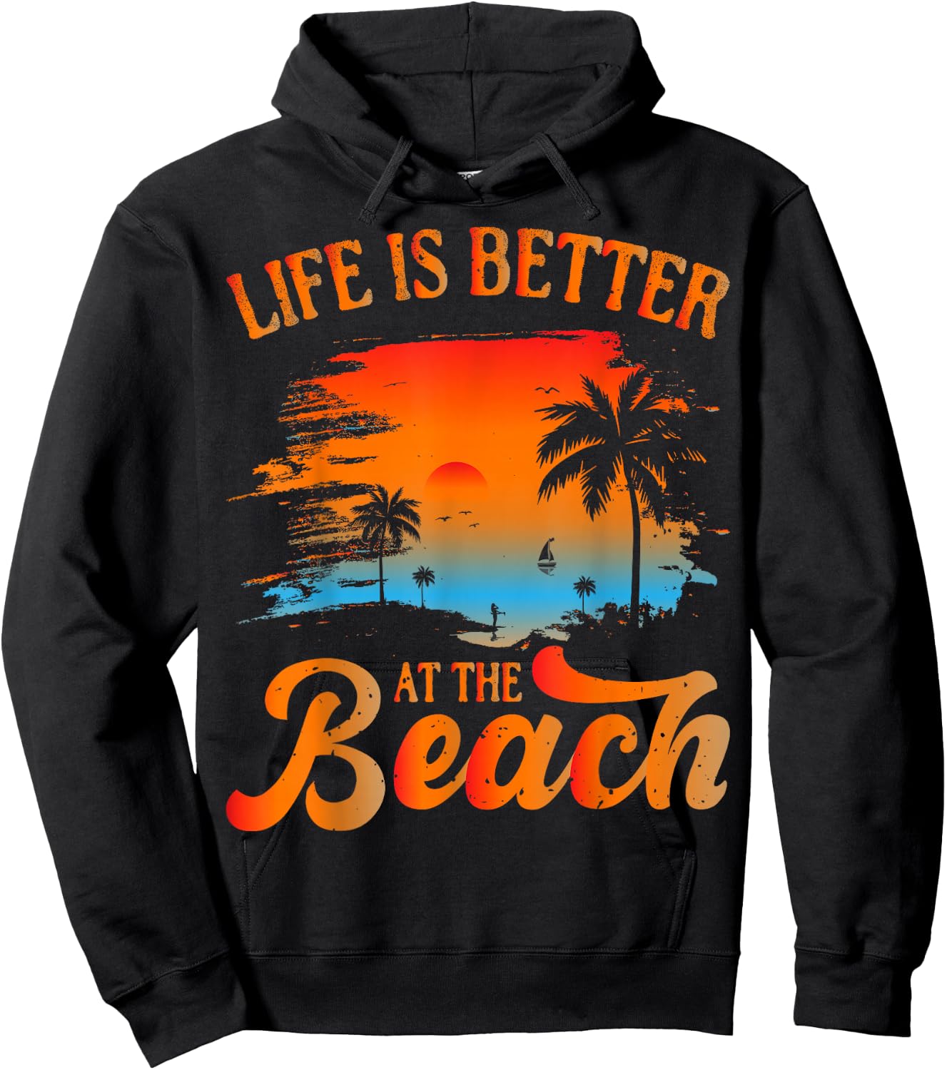 Summer Vacation Beach Vacation: Life is Better at The Beach Hoodie - Hoodie | Black