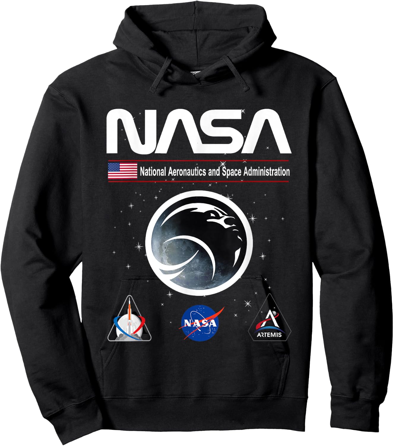 NASA Artemis Mission First Woman to the Moon Hoodie - Hoodie | Black