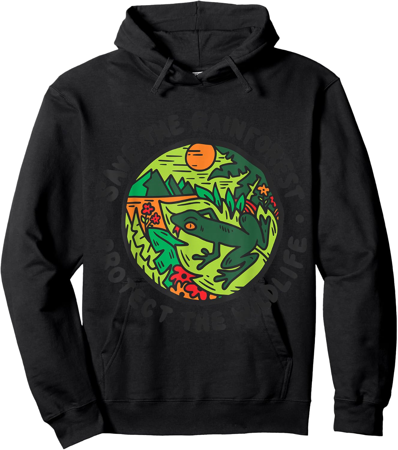 Save The Rainforest Protect The Wildlife Environment Hoodie - Hoodie | Black