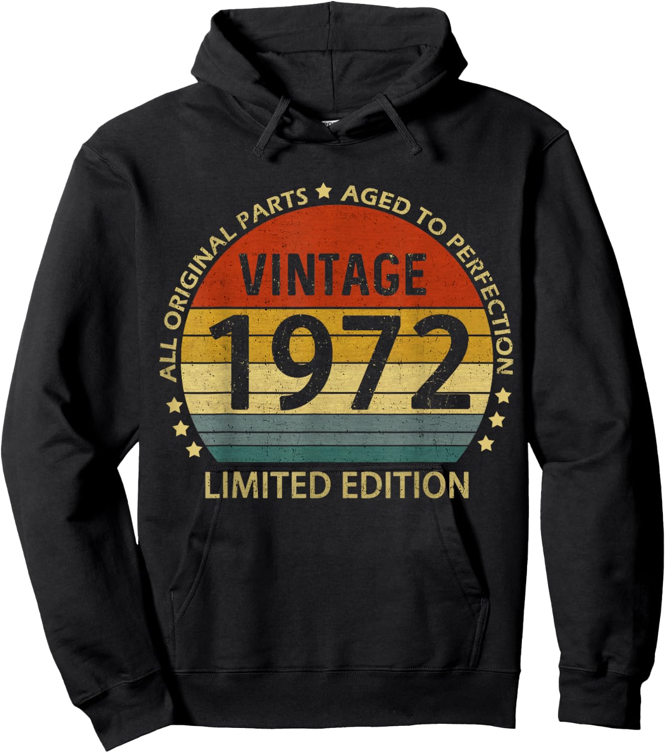 50 Year Old Gifts Vintage 1972 Limited Edition 50th Birthday Hoodie - Hoodie | Black