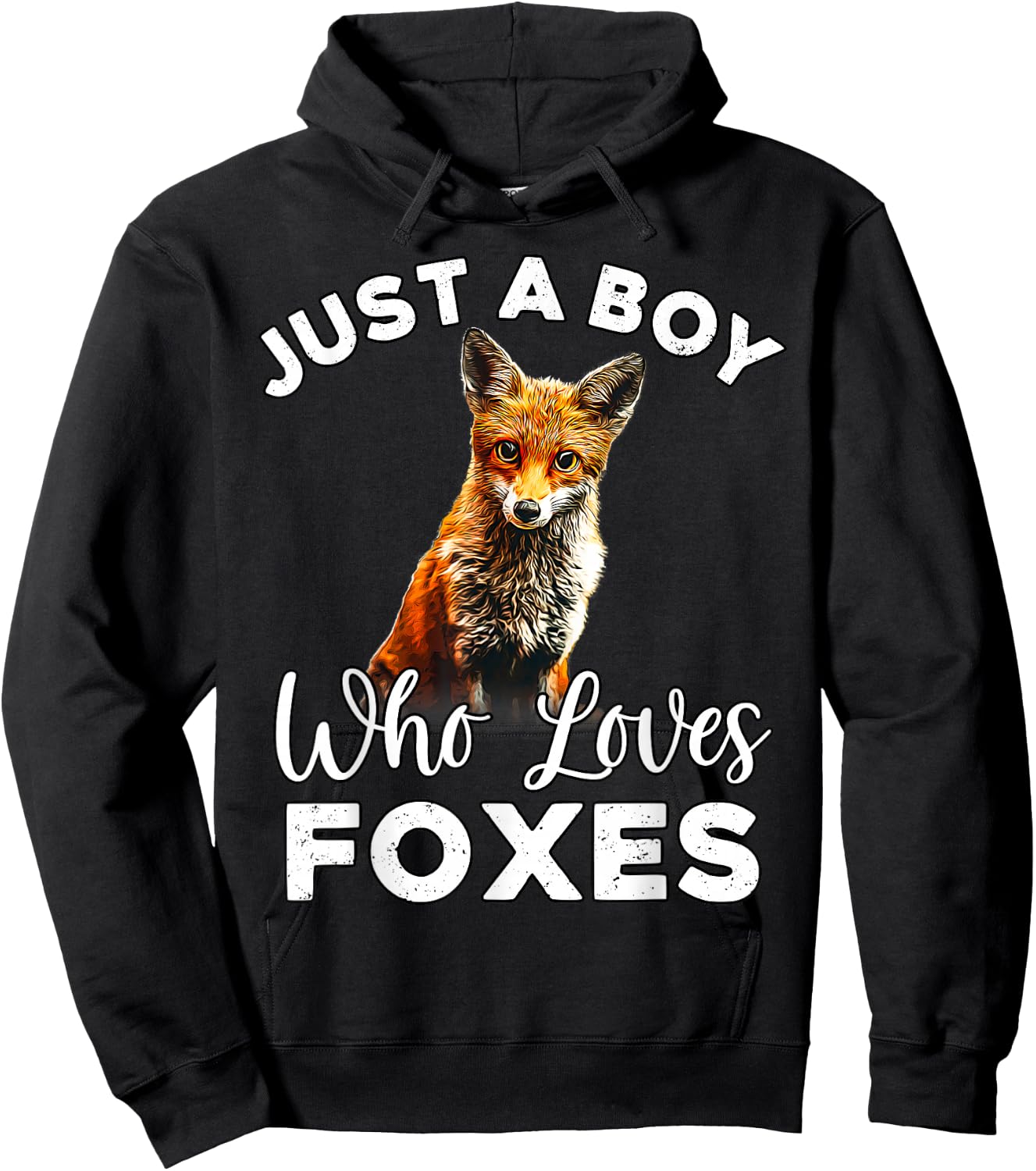 Funny Fox - Just A Boy Who Loves Foxes Hoodie - Hoodie | Black