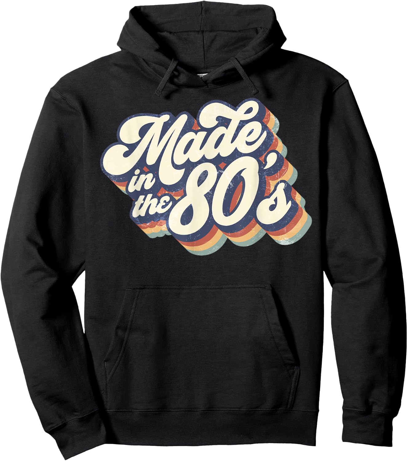 Made in The 80's Retro Funny Vintage 1980s Party Gift Hoodie - Hoodie | Black