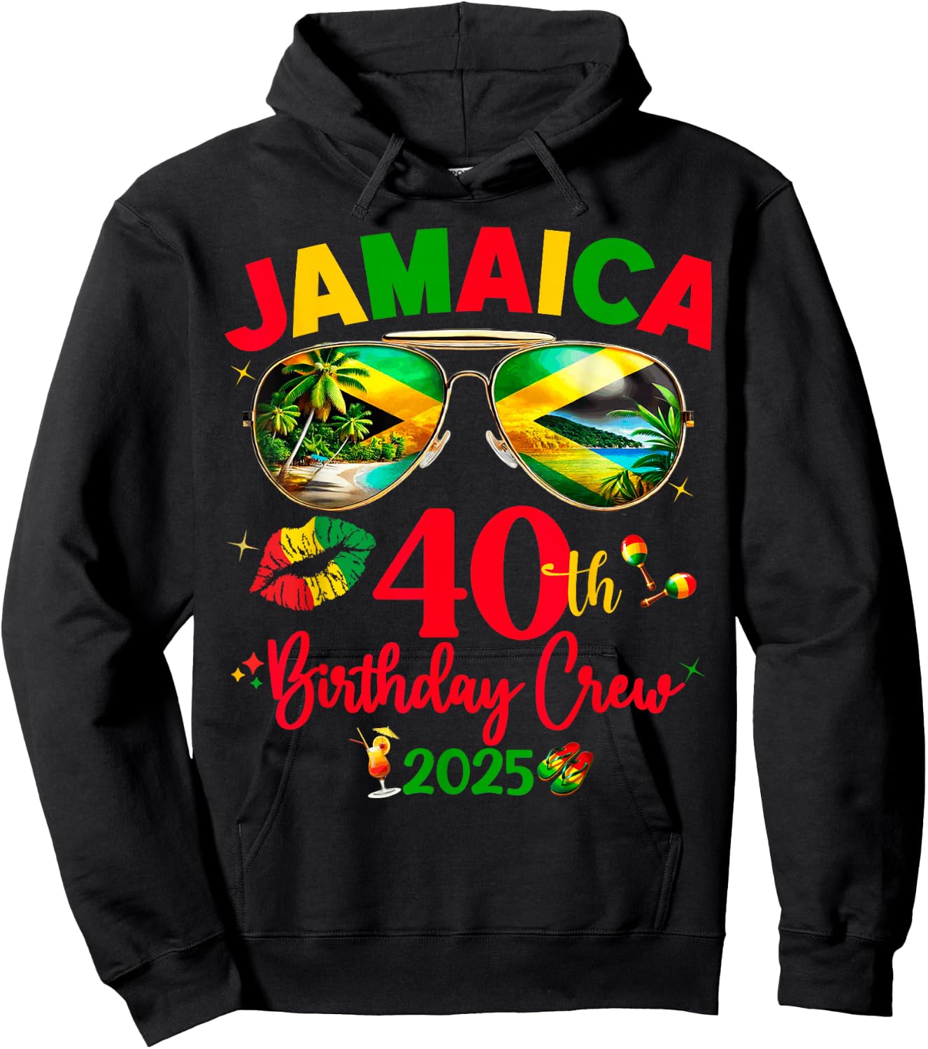 Jamaica 50th Birthday Trip 2025 Hoodie - Hoodie | Black