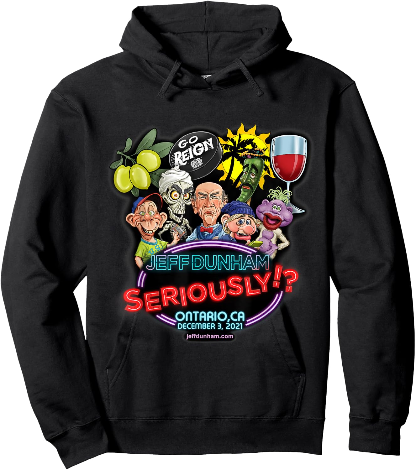Jeff Dunham Ontario, CA Hoodie - Hoodie | Black