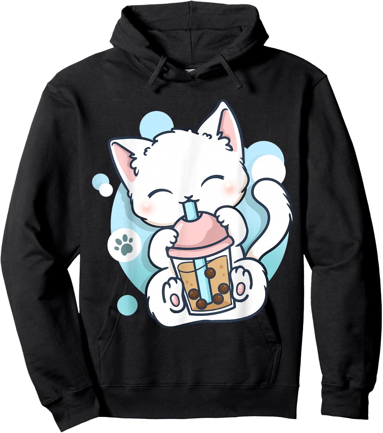 Cat Boba Tea Bubble Tea Anime Kawaii Neko Hoodie - Hoodie | Black