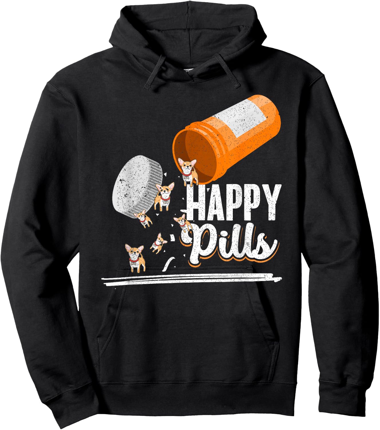 Happy Pills Dog Lover Chihuahua Dog Owner Ideas Men Women Hoodie - Hoodie | Black