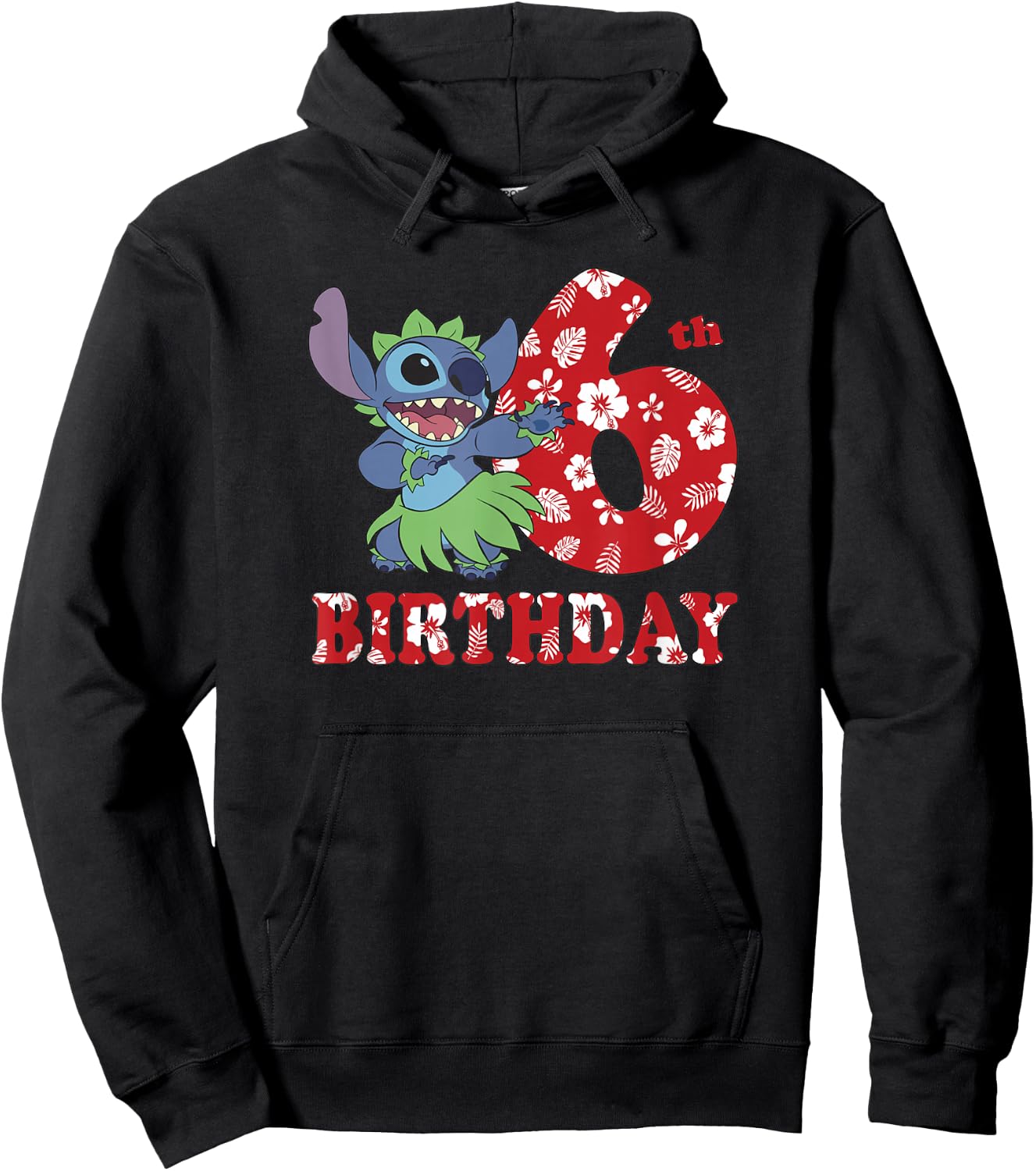 Disney Lilo & Stitch 6th Birthday Stitch Hula Dancer Hoodie - Hoodie | Black