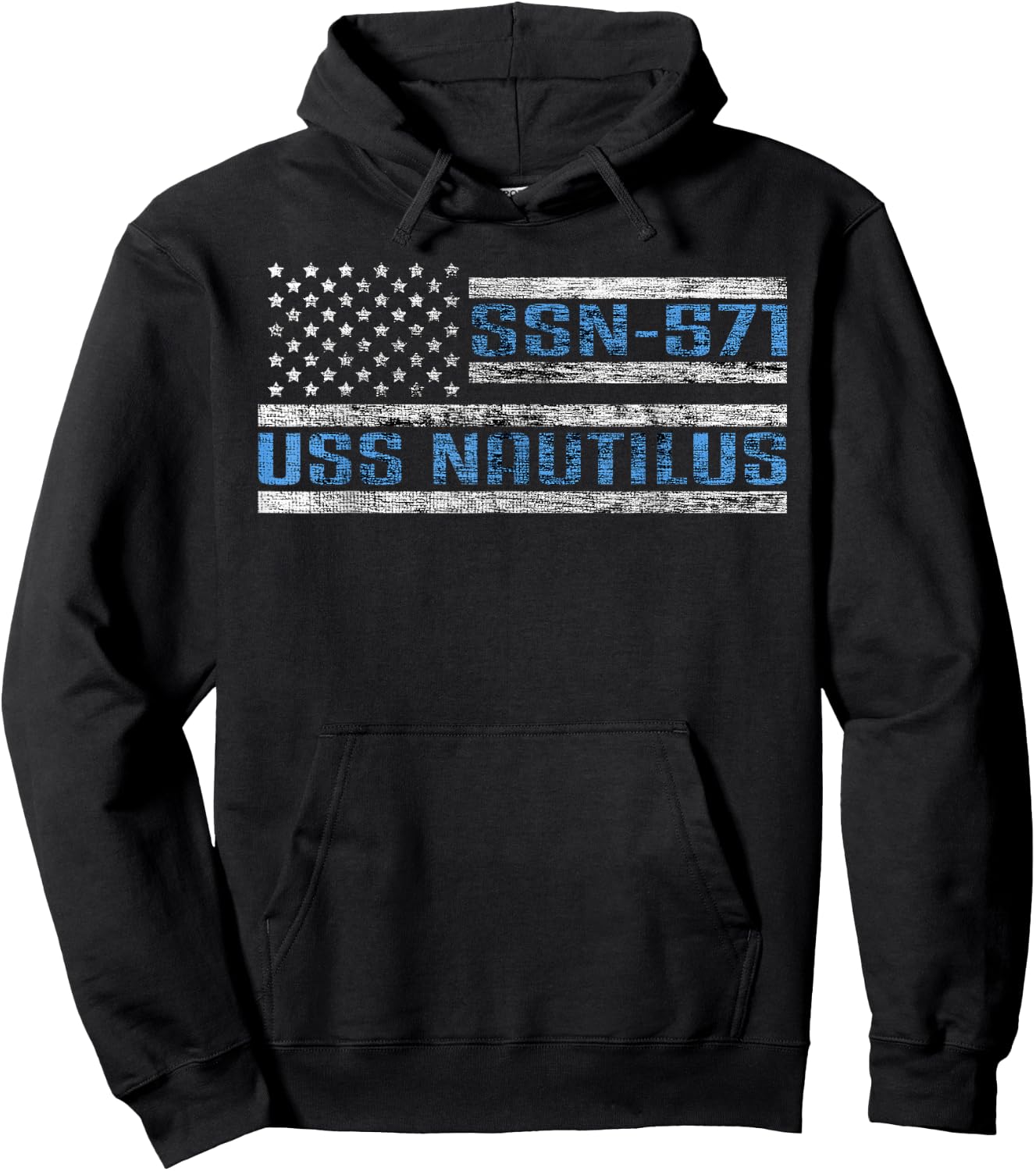 USS Nautilus Nuclear Submarine SSN-571 US Army Veteran Hoodie - Hoodie | Black