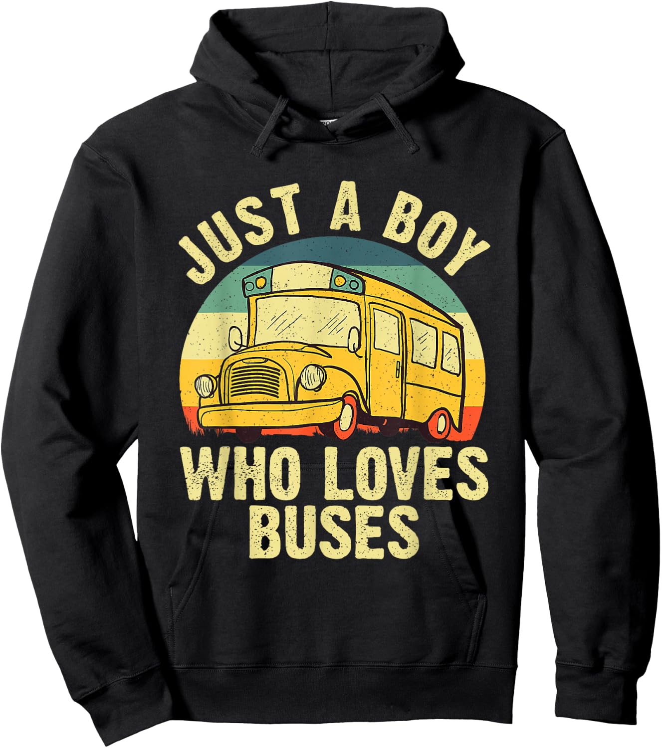 Best School Bus For Boys Kids Toddler Yellow Bus Lover Buses Hoodie - Hoodie | Black