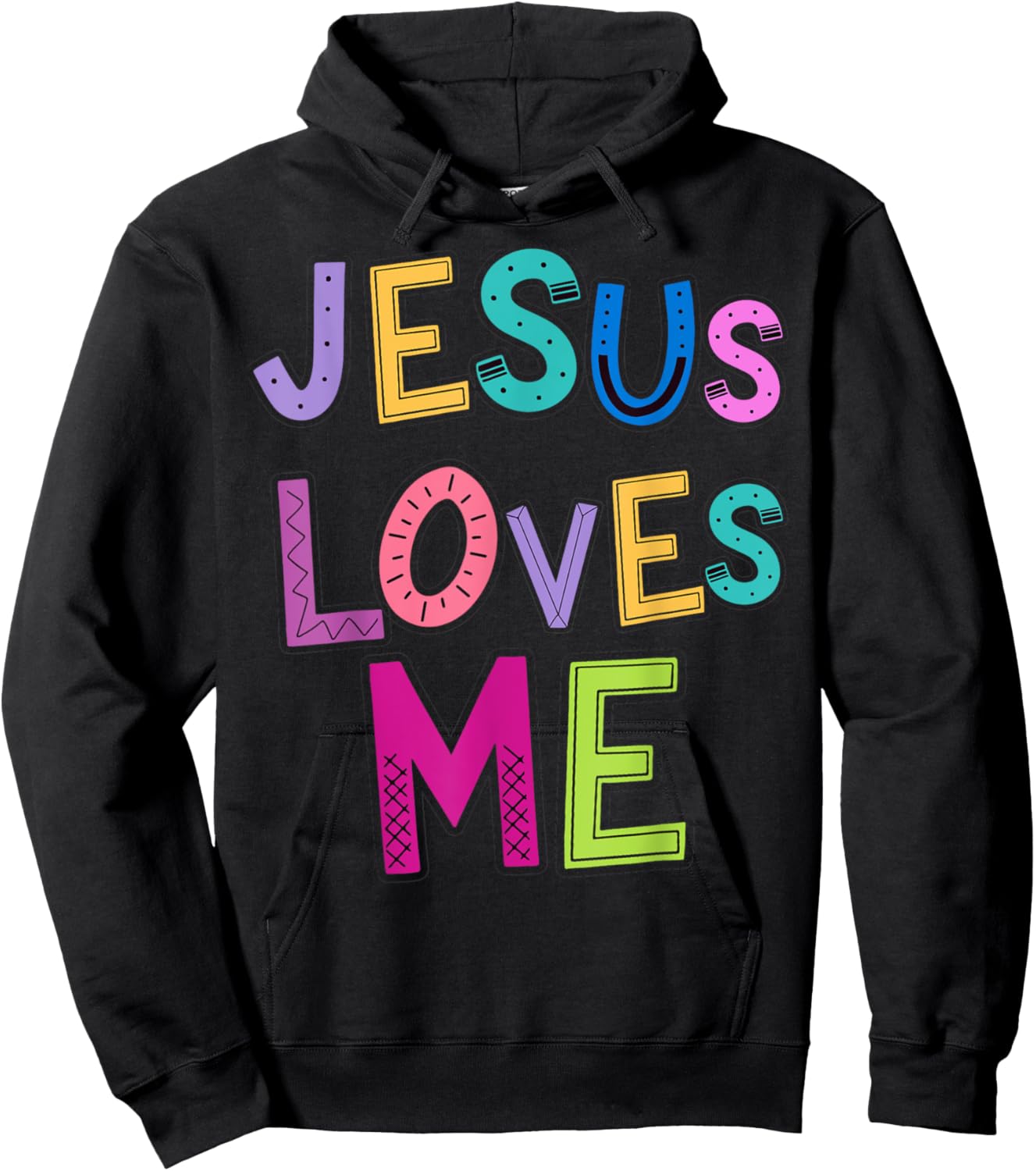 Jesus Loves Me Religious Christian Catholic Church Prayer Hoodie - Hoodie | Black