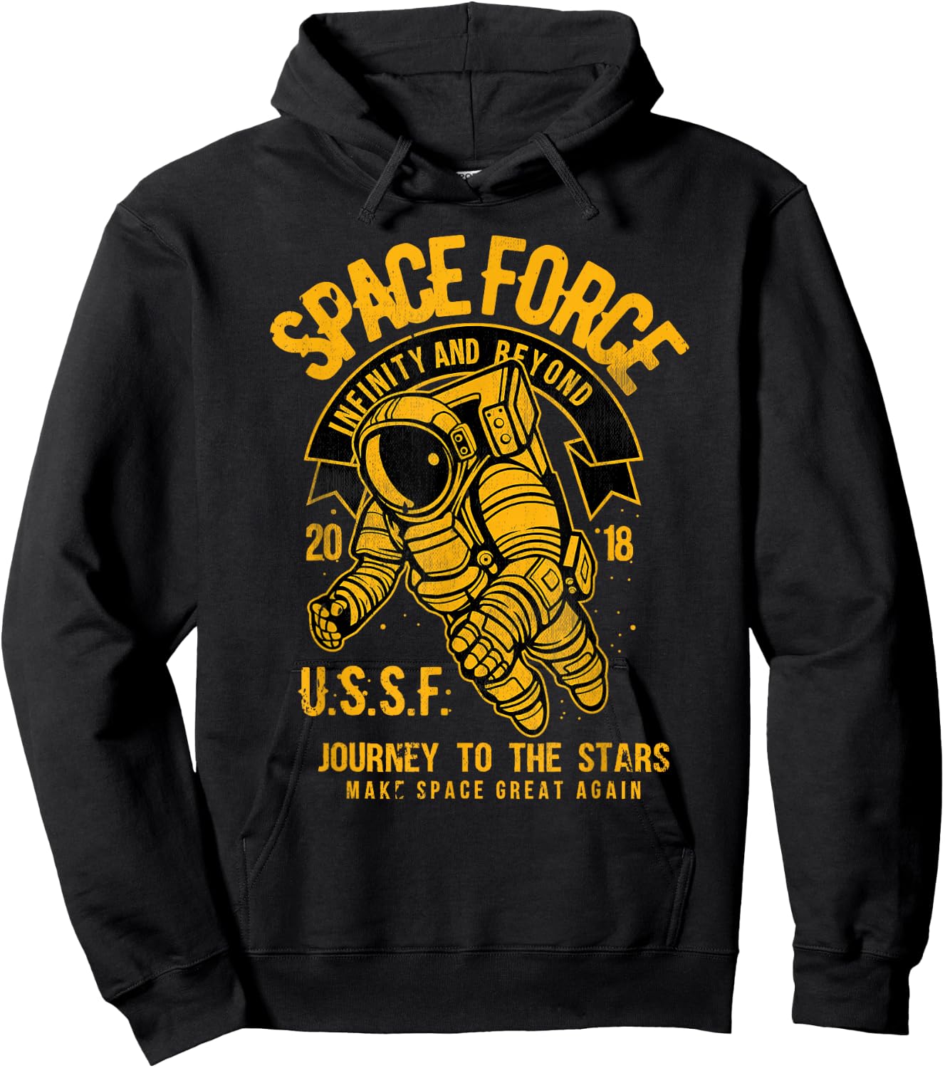 Space Force Make Space Great Again Graphic Hoodie - Hoodie | Black