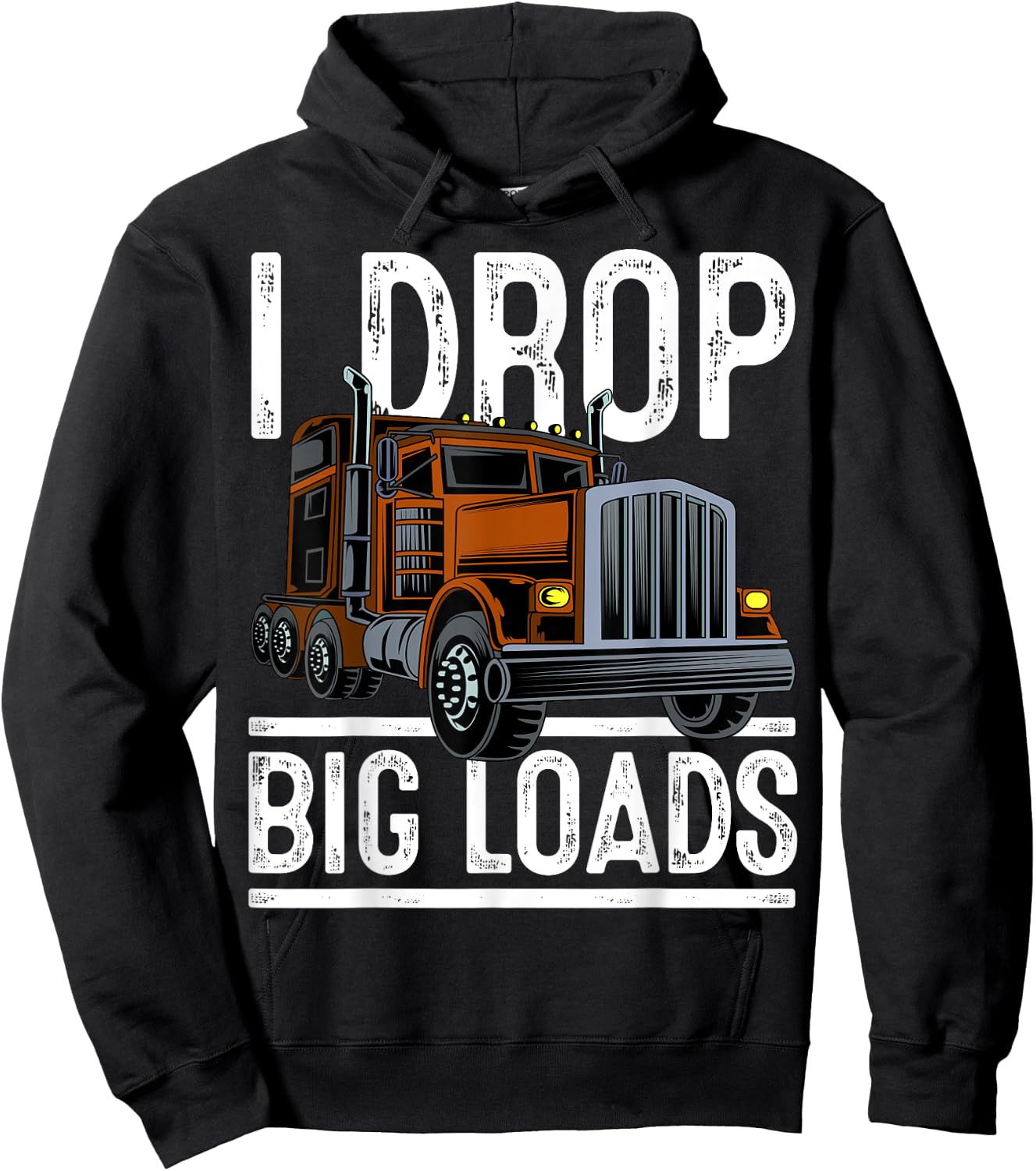 Truck Trucker Hoodie - Hoodie | Black