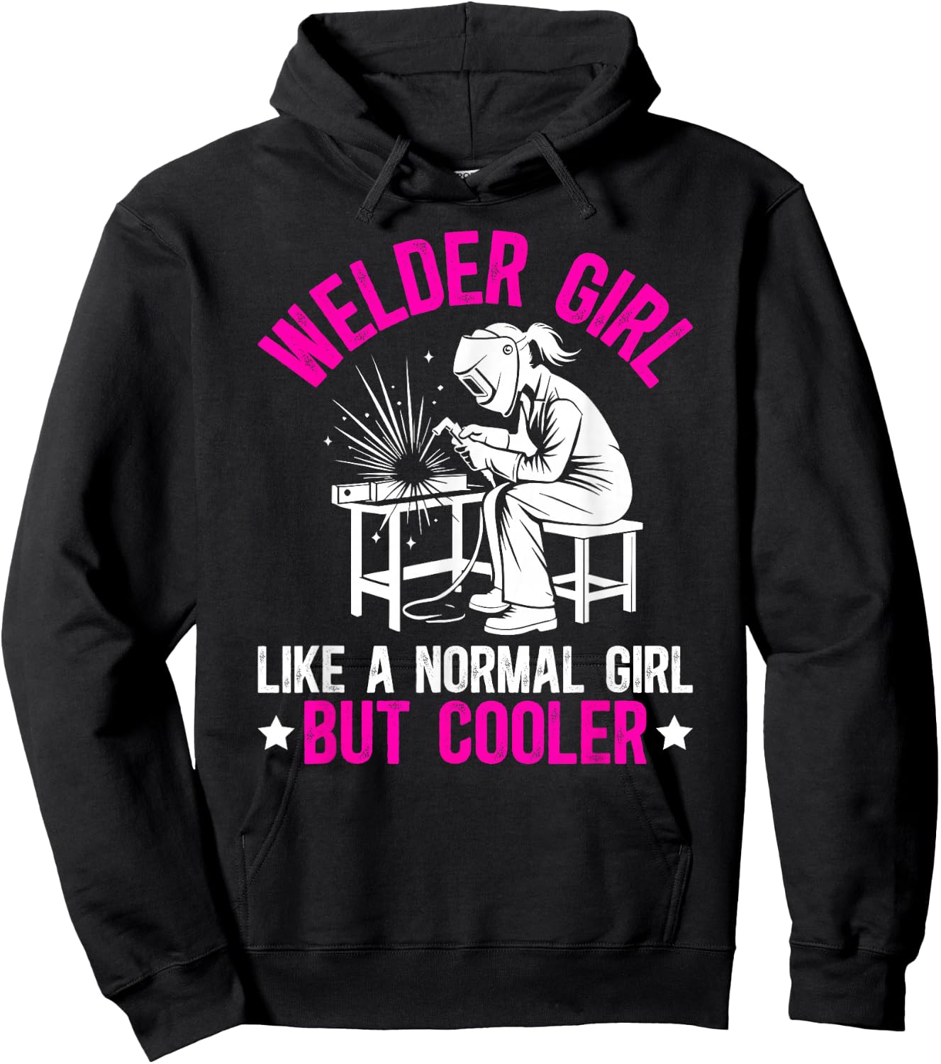 Welder Girl Definition Female Welder Women Welding Girl Hoodie - Hoodie | Black