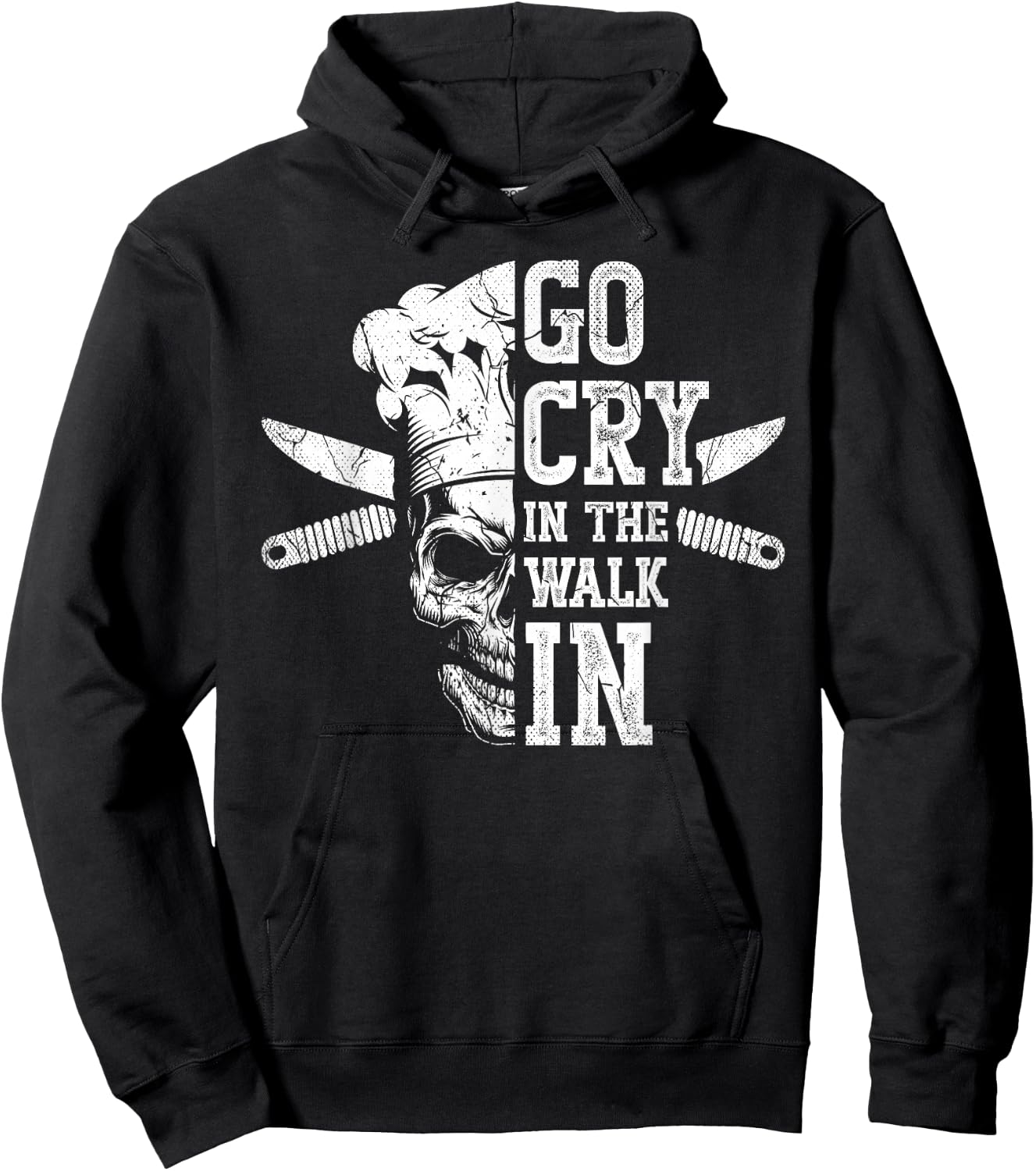 Go cry in the walk for a Sous Chef cooking funny Chef Hoodie - Hoodie | Black