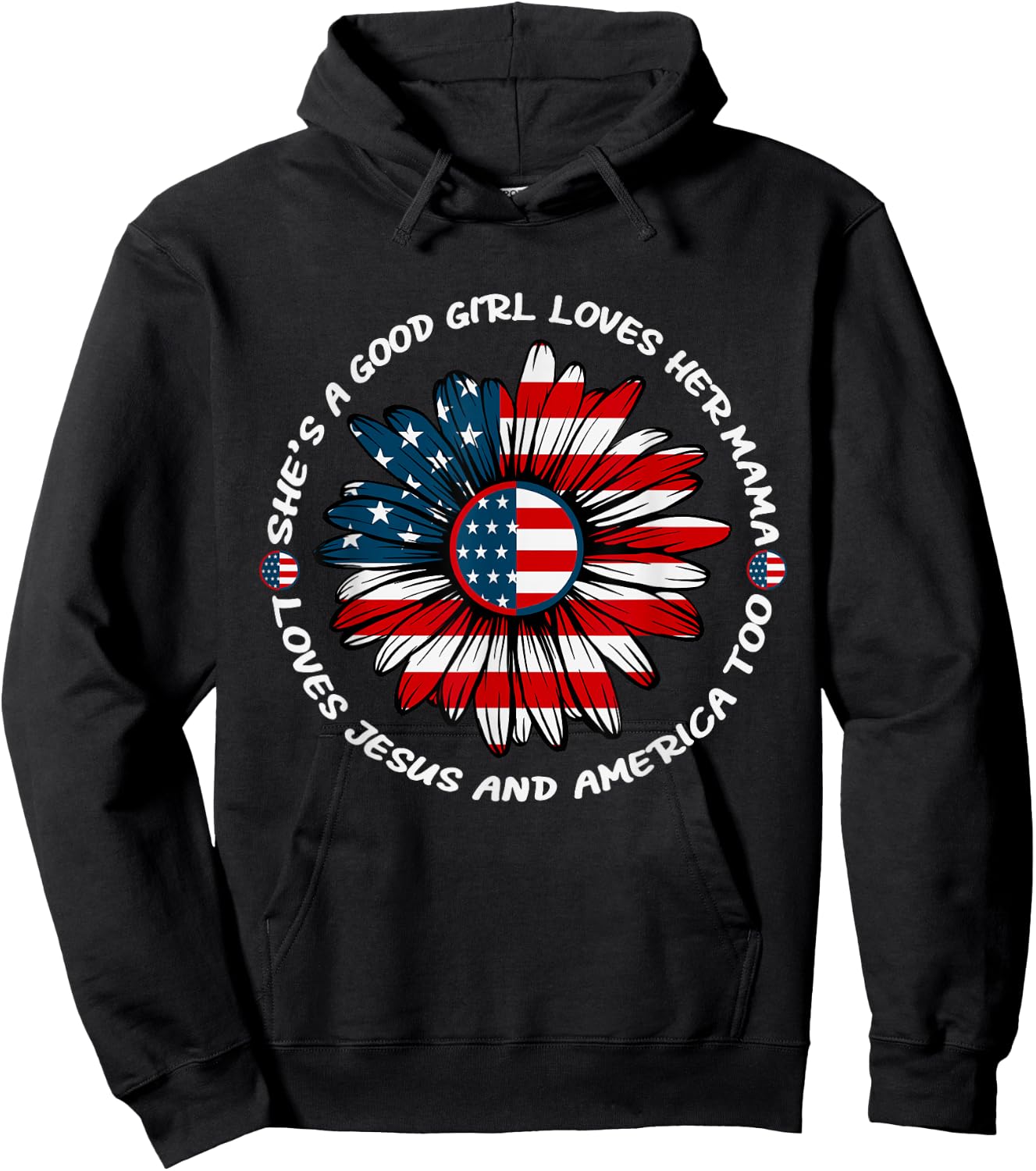 She's a Good Girl Loves her Mama Hoodie - Hoodie | Black