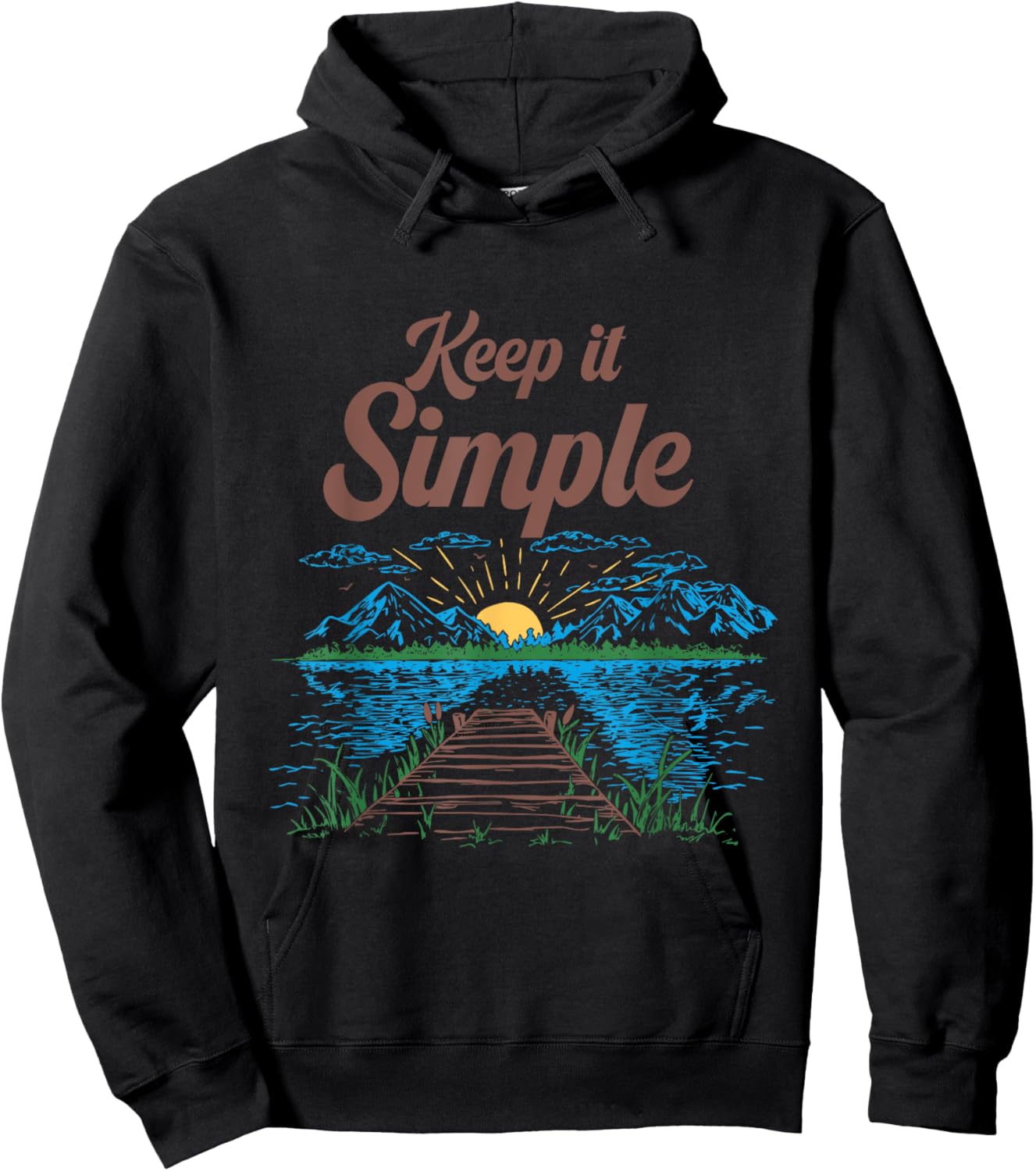Keep It Simple Camper, Glamper, Backpacker and Outdoor Lover Hoodie - Hoodie | Black