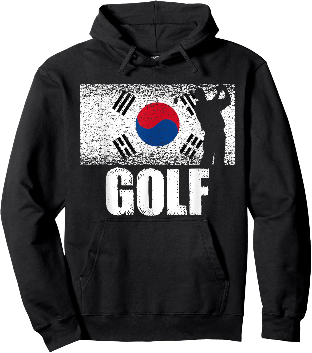 Golf sports, Korea flag, Korean golfer golfing Hoodie - Hoodie | Black