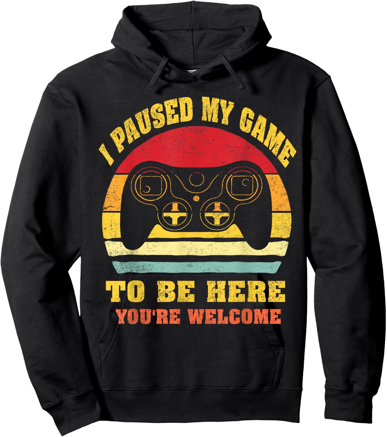 Video-Game i-Paused-my-Game to-be-Here for Kids-Boys-Men Hoodie - Hoodie | Black