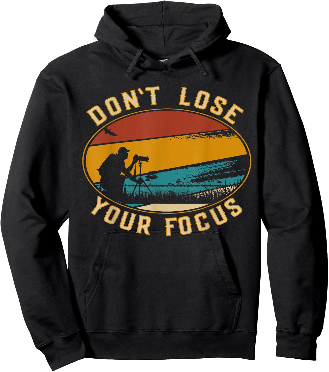 Retro Vintage Don't lose your Focus - Photographer Camera Hoodie - Hoodie | Black