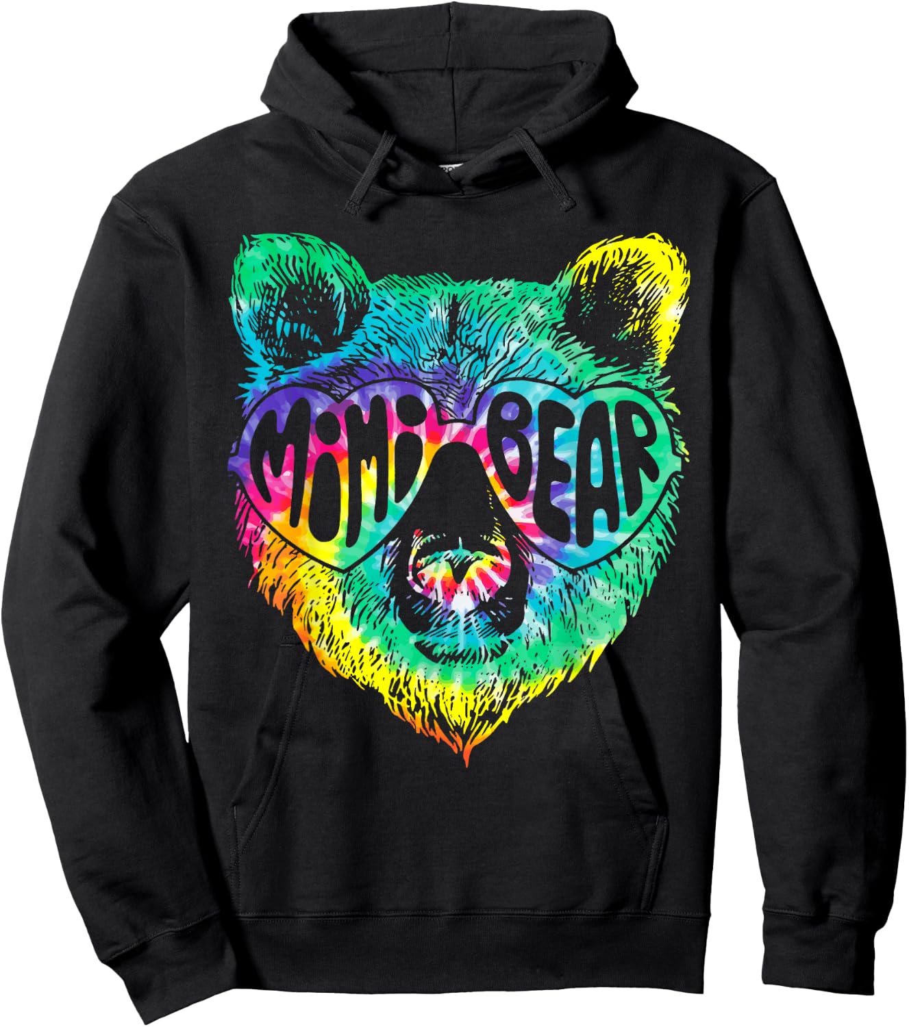 Mimi Bear Sunglasses Pajama Family Matching Hoodie - Hoodie | Black