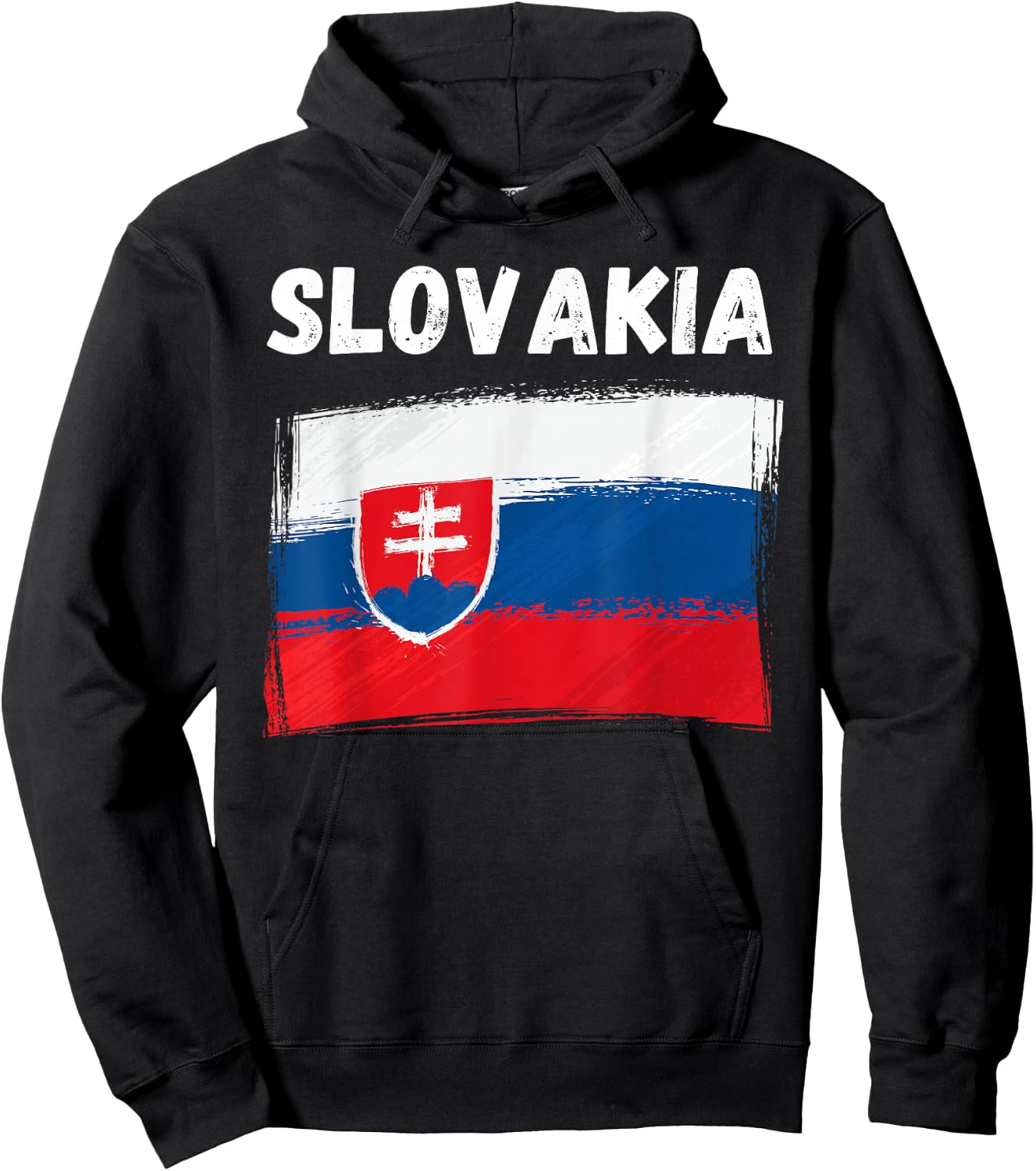 Slovakia Flag Holiday Vintage Grunge Slovak Flag Hoodie - Hoodie | Black
