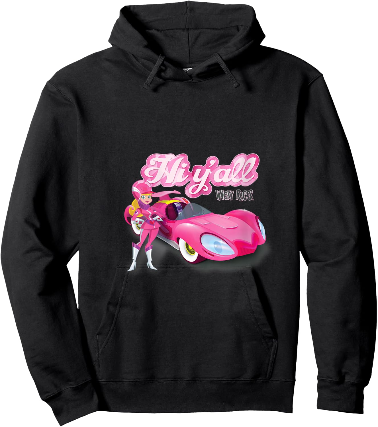 Wacky Races Penelope Pitstop Hi Y'all V-Neck Hoodie - Hoodie | Black