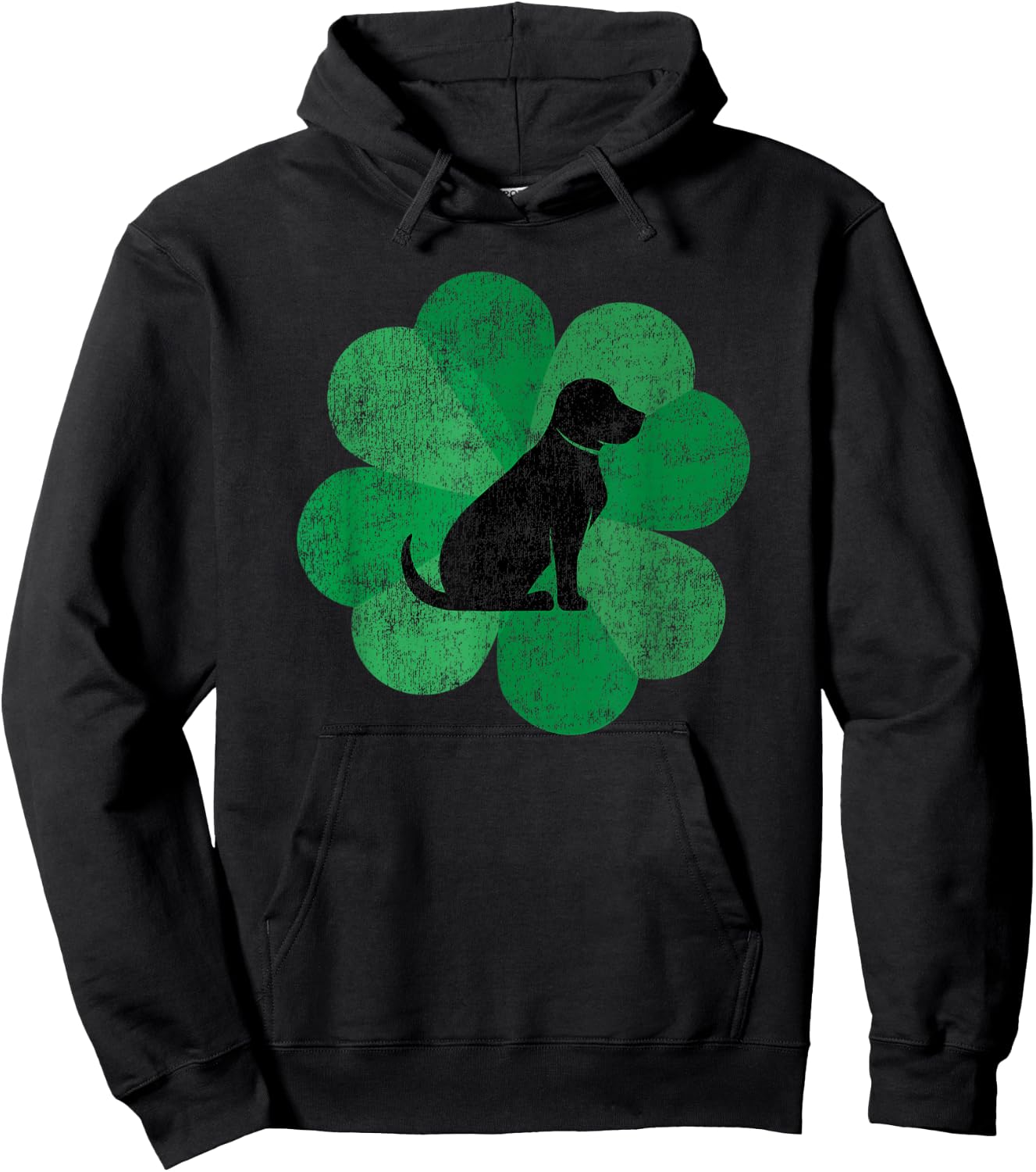 Black Lab St. Patrick's Day - Retro Labrador Retriever Hoodie - Hoodie | Black