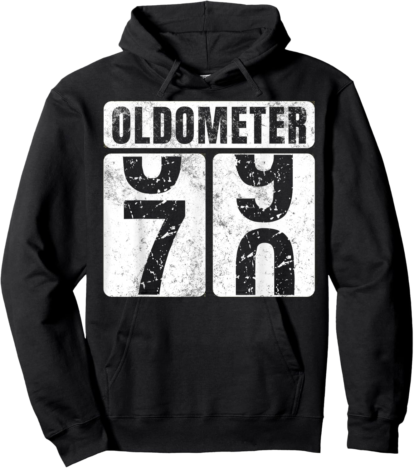Oldometer 70 Shirt Vintage Funny 70th Birthday Gift Hoodie - Hoodie | Black