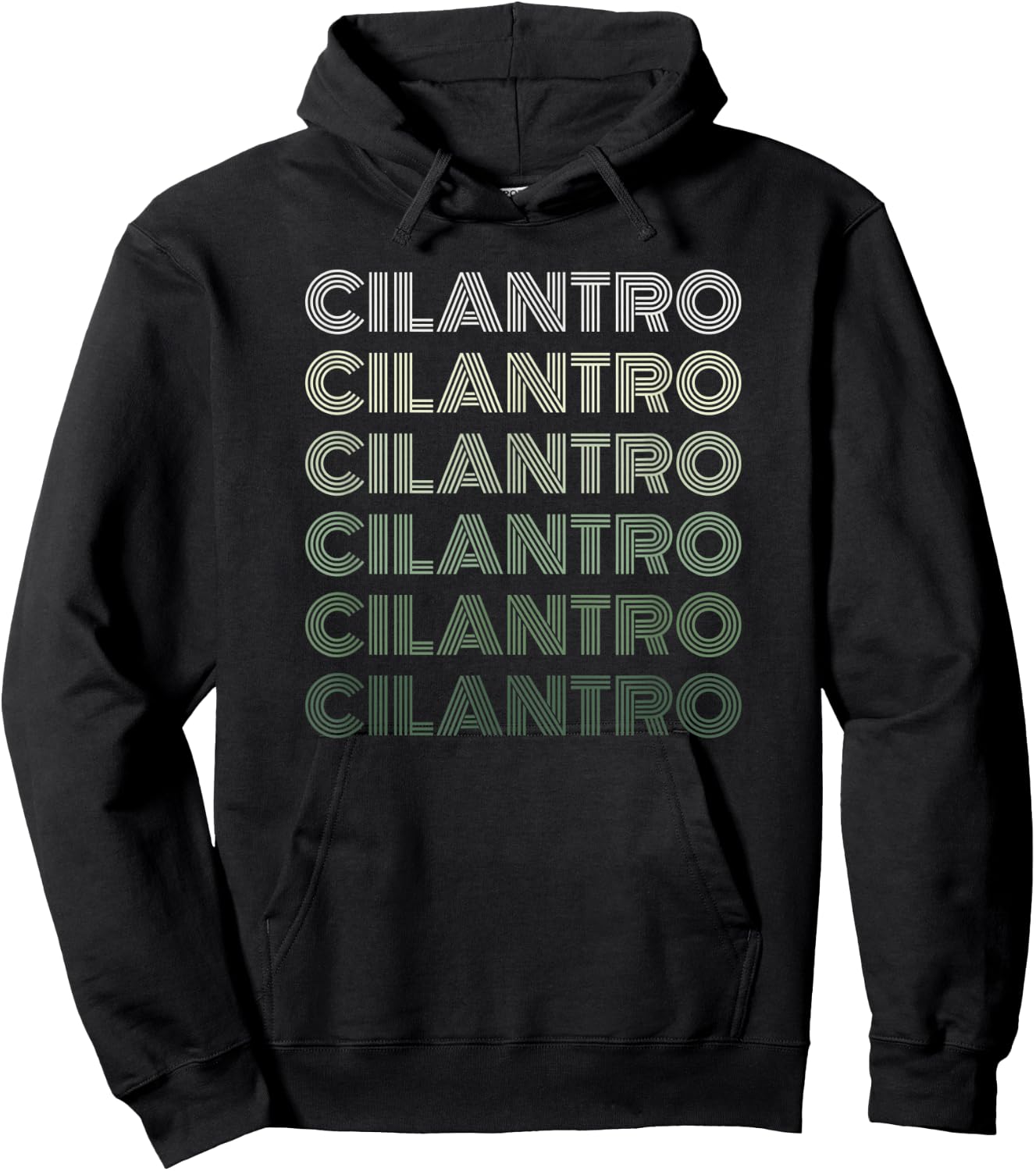 I Love Cilantro Retro Vintage Funny Herb Lover Gift Hoodie - Hoodie | Black