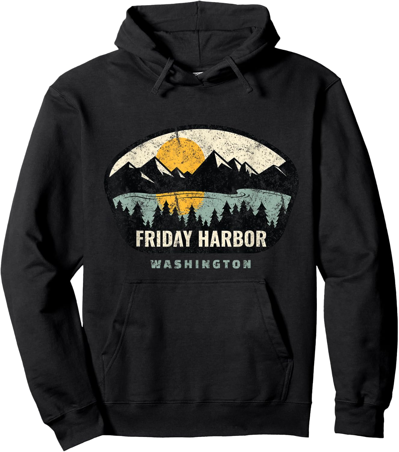 Friday Harbor Washington, Outdoors, San Juan Vacation Gifts Hoodie - Hoodie | Black
